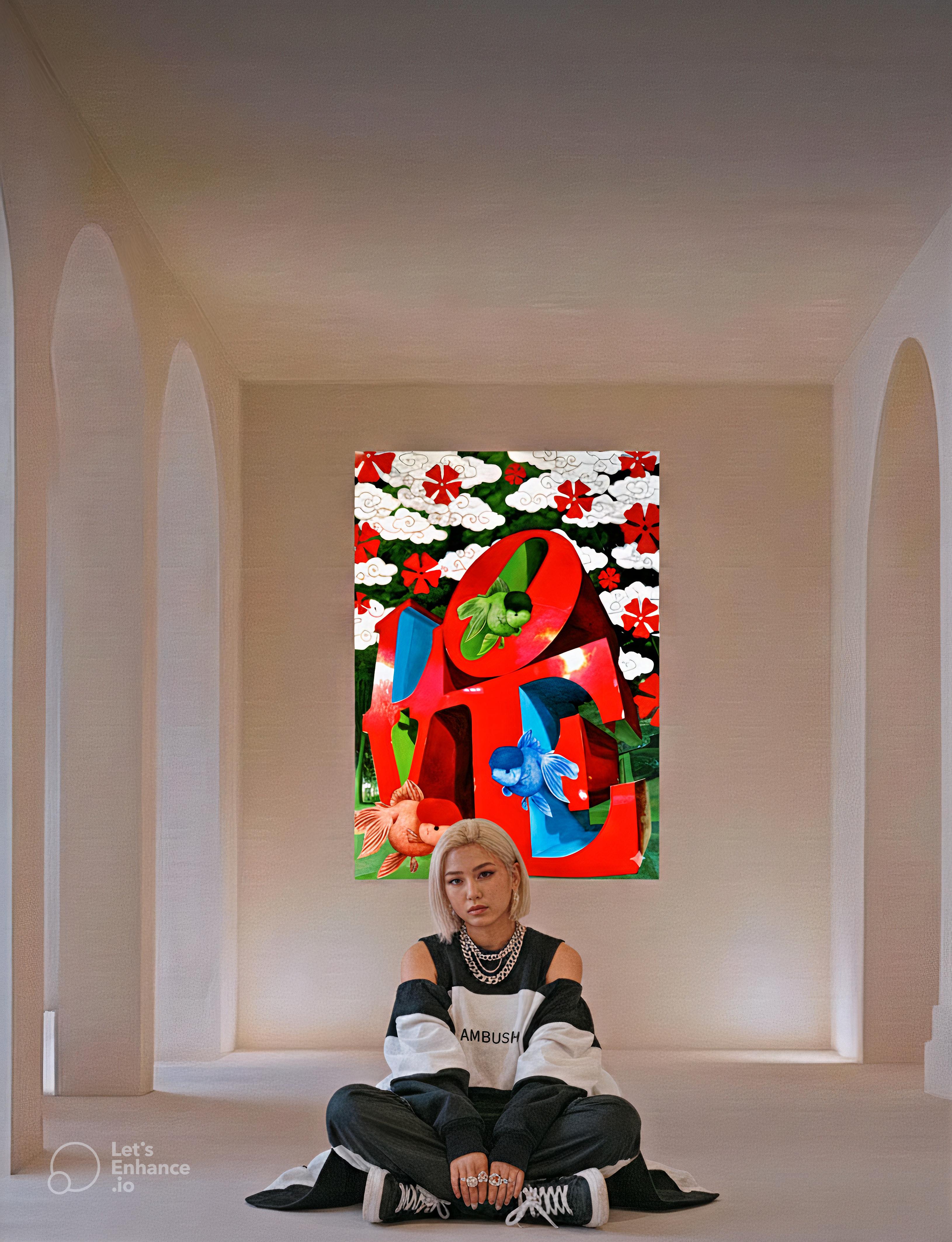 2010, œuvre d'art unique
Huile sur toile
68 9/10 × 53 1/10 in - 175 × 135 cm
L'œuvre est signée par l'Artistics et estampillée du logo du studio de l'Artistics au verso de la toile.
 Les œuvres sont accompagnées d'un certificat d'authenticité