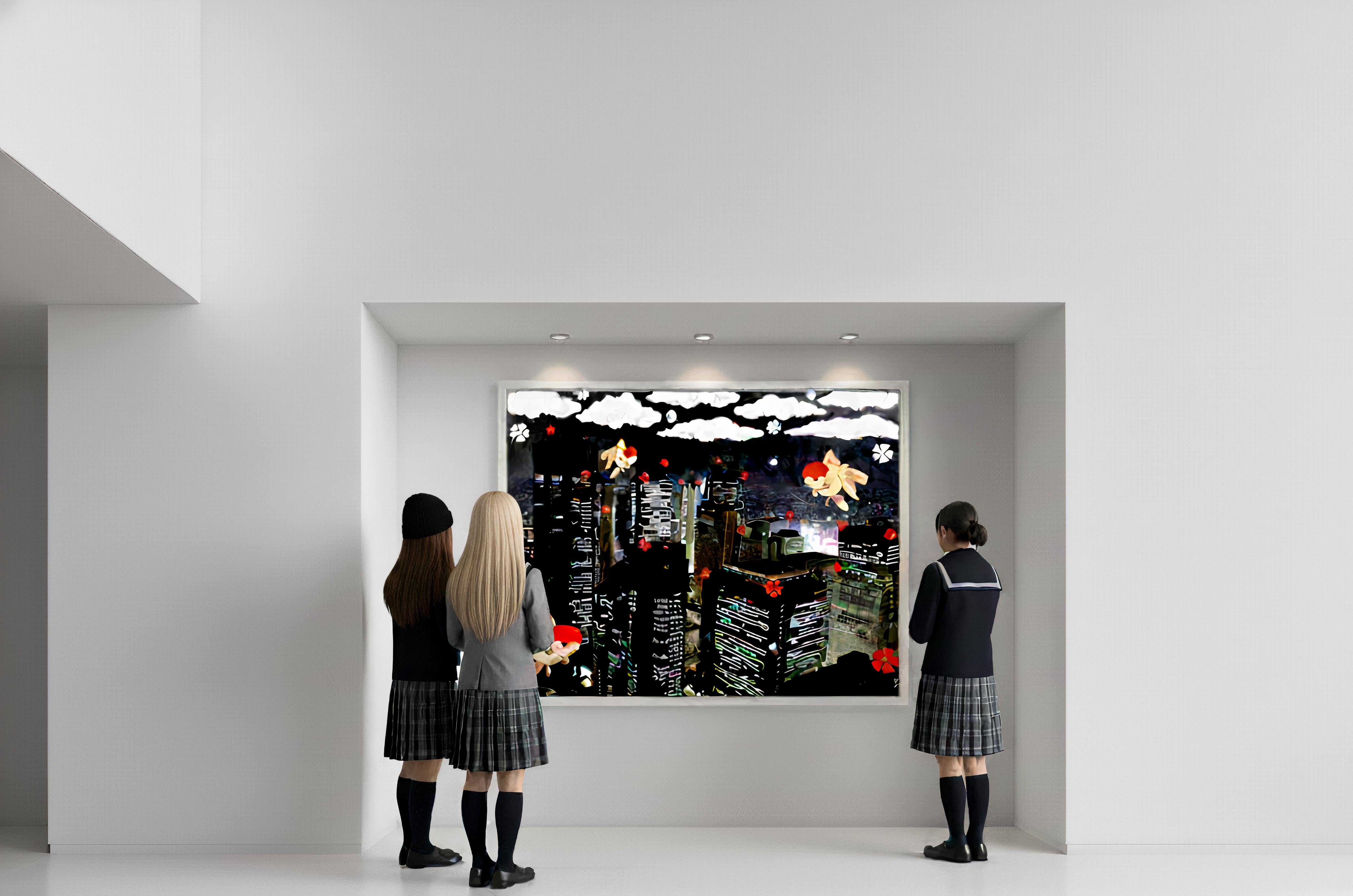 2009, œuvre d'art unique
huile sur toile
51 1/5 × 63 4/5 in - 130 × 162 cm
L'œuvre est signée par l'Artistics et estampillée du logo du Studio de l'artiste au verso de la toile.
Les œuvres sont accompagnées d'un certificat d'authenticité officiel
