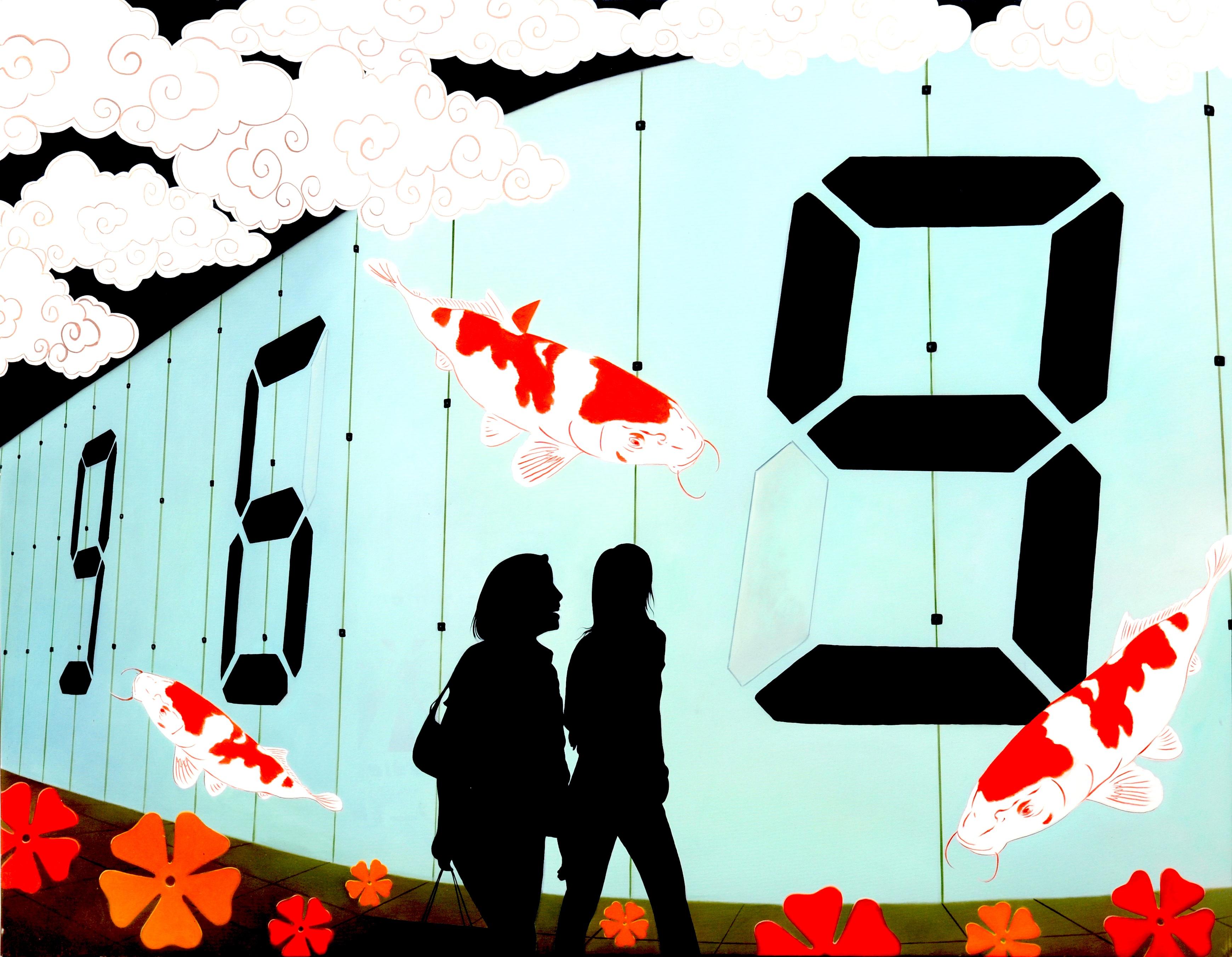 Städtische Koordinaten : 969 Nächte in Tokios Traumlandschaft (Zeitgenössisch), Painting, von HIRO ANDO