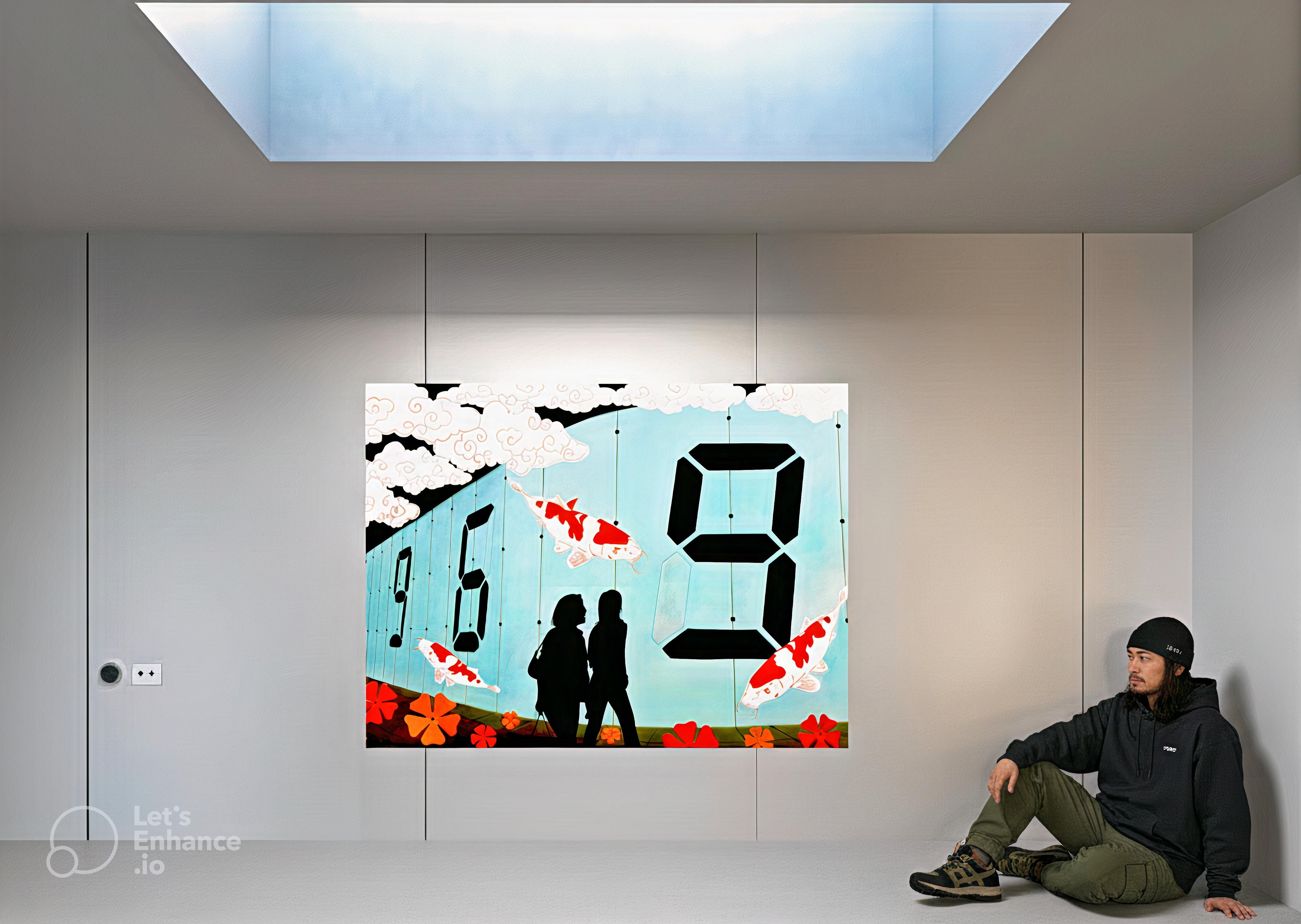 2008, einzigartige Kunstwerke
Öl auf Leinwand
45 × 57 1/2 Zoll - 114 × 146 cm
Das Kunstwerk ist vom Künstler signiert und mit dem Logo des Studios des Künstlers auf der Rückseite der Leinwand gestempelt.
Die Kunstwerke werden von einem formellen