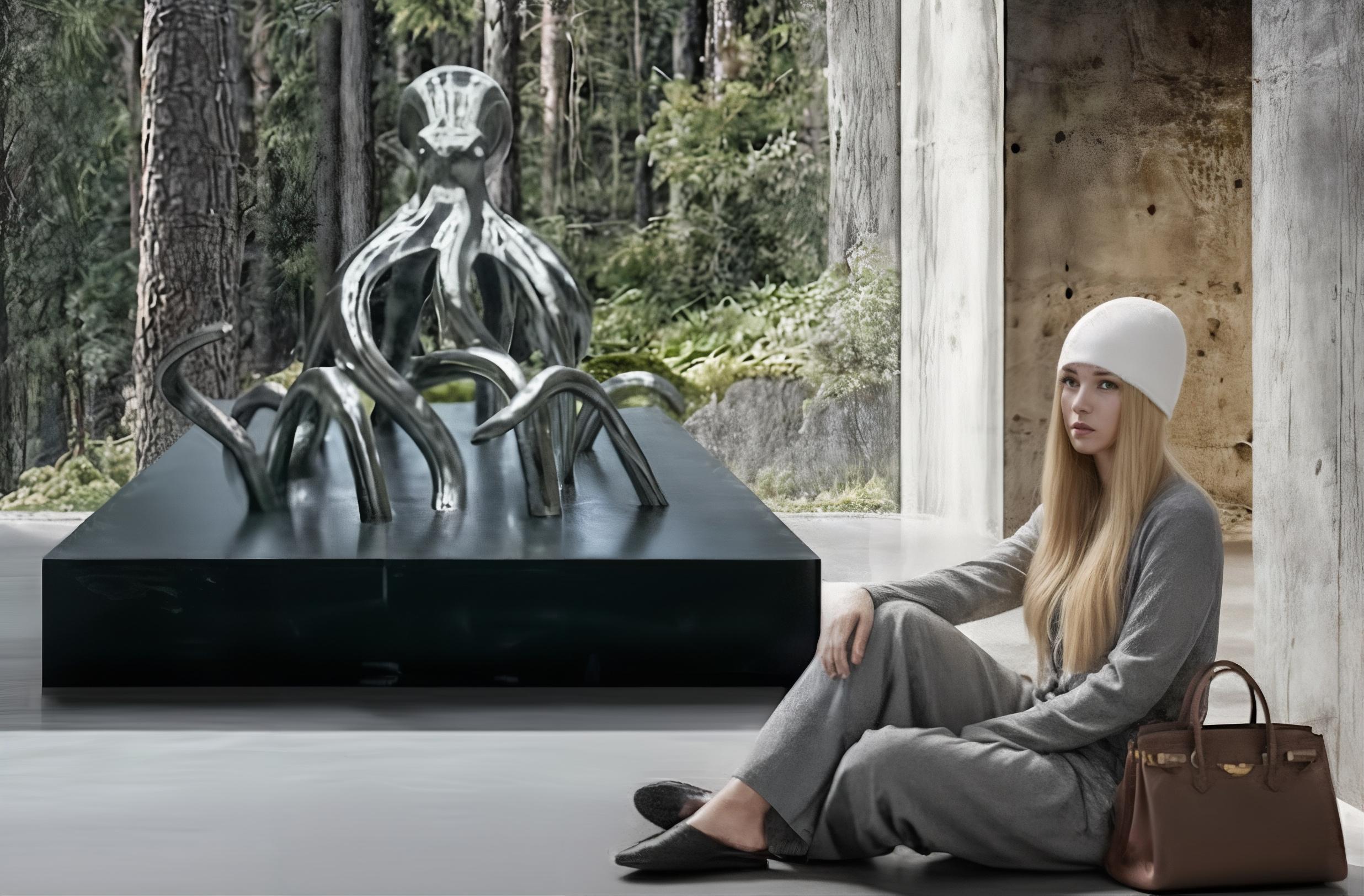 " Celestial Tentacles : Guardian of the Abyss " - Sculpture by HIRO ANDO