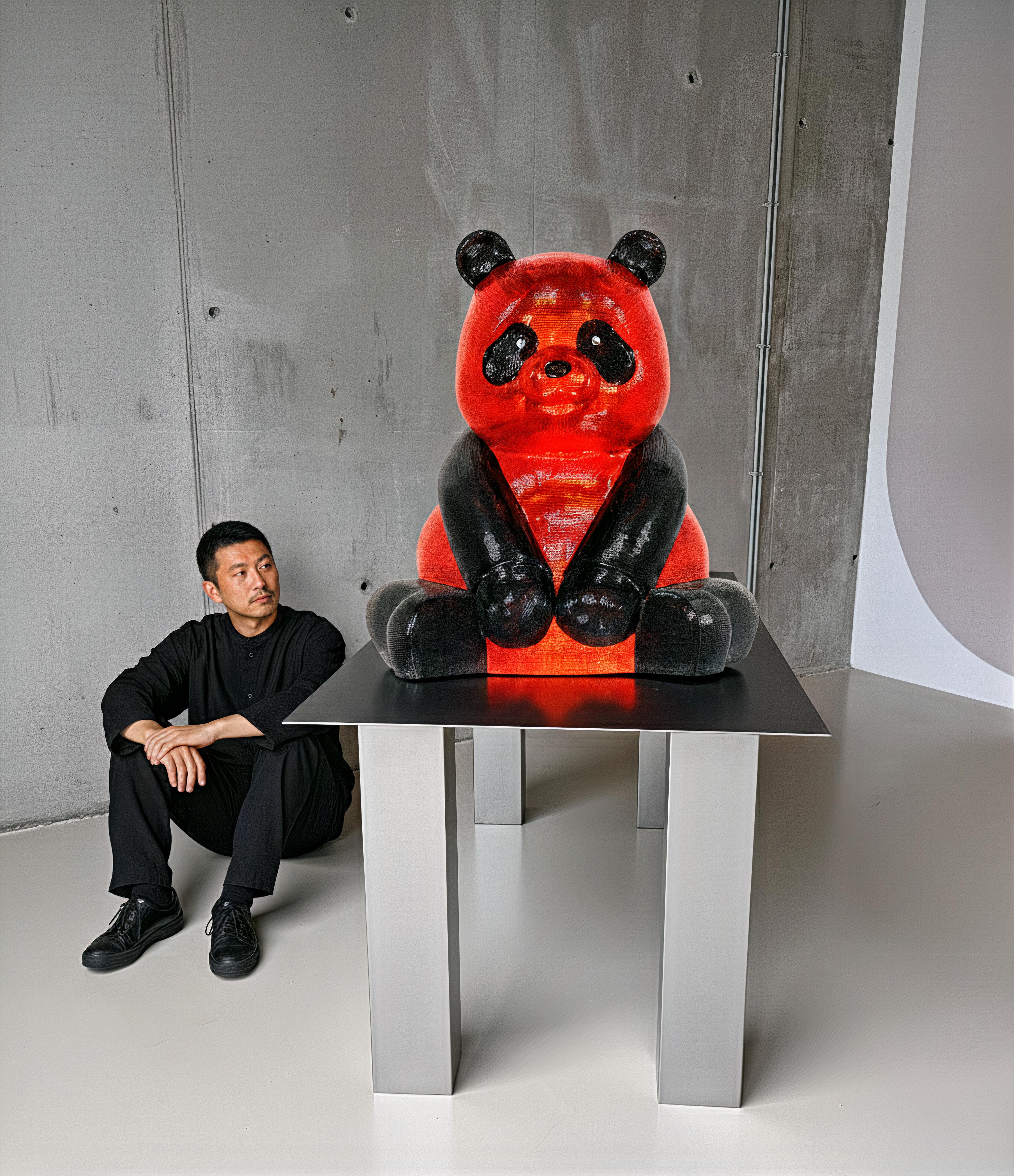 Un Pandasan  in Rosso e Onice Radioso: Opulenza Abbagliante in vendita 2