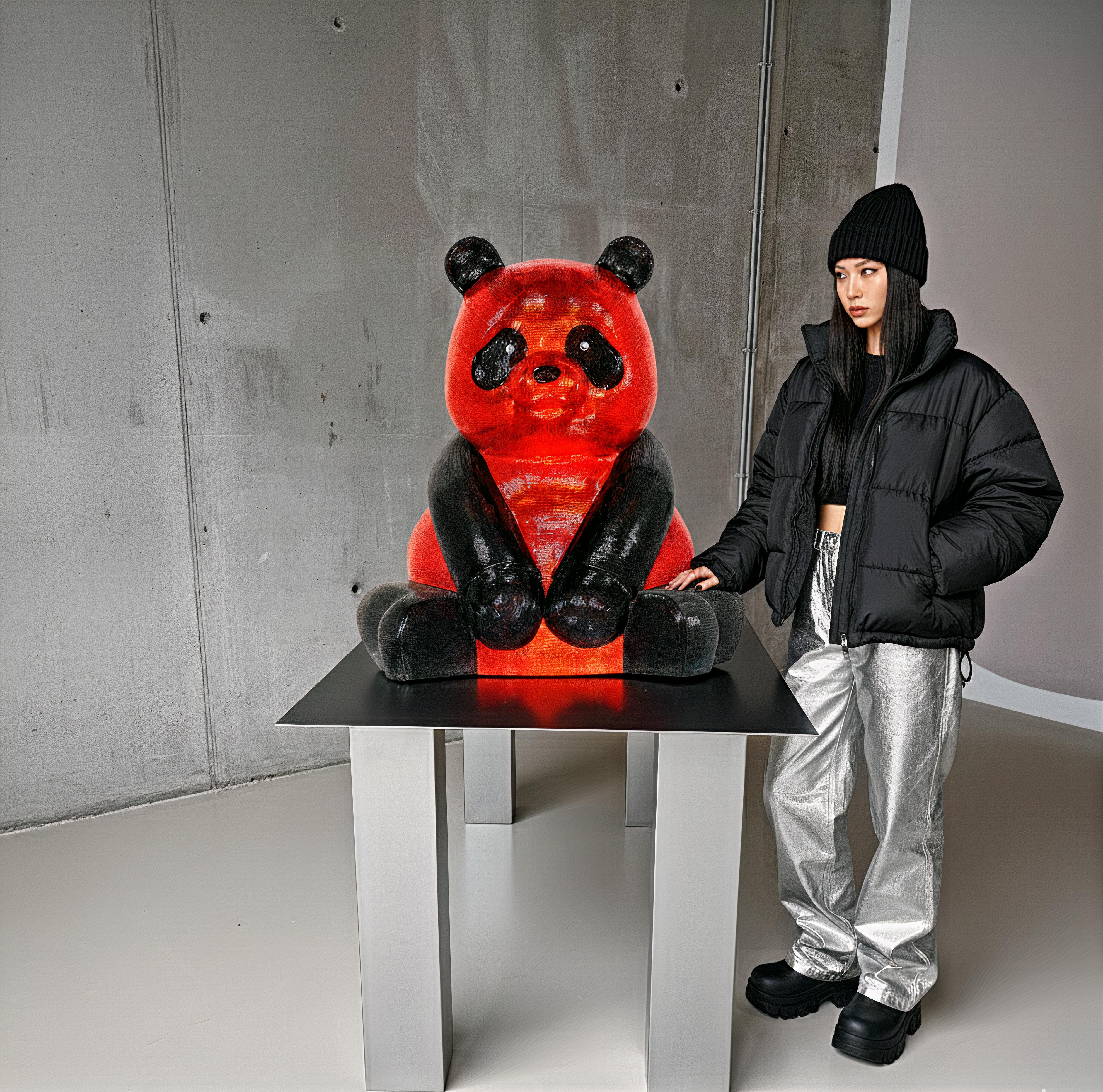 Un Pandasan  in Rosso e Onice Radioso: Opulenza Abbagliante in vendita 4