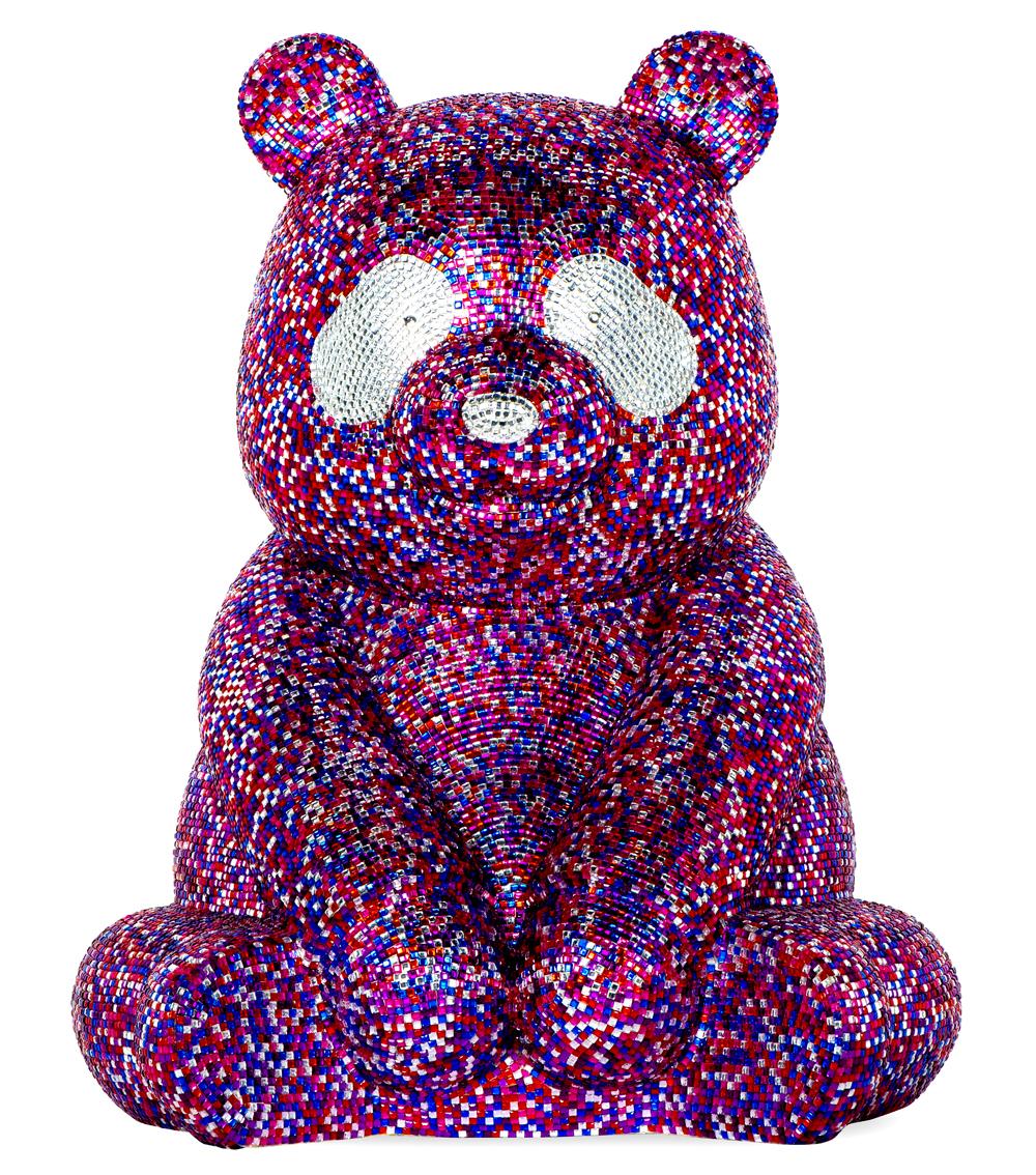 A Pandasan's Radiance : Rose Quartz Luminescence - Contemporary Sculpture by HIRO ANDO