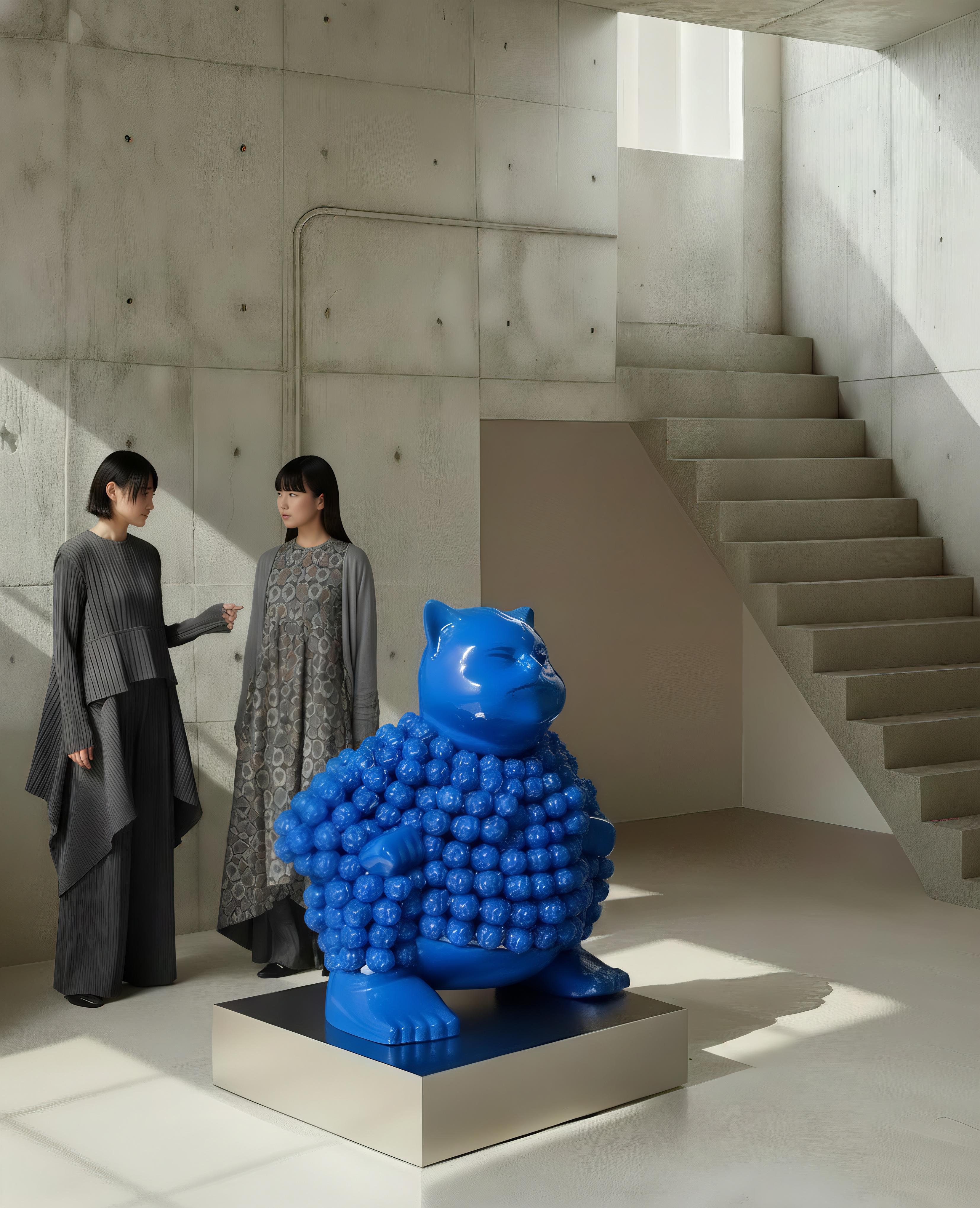 Azure Sumonmyoji's Resonance : A Harmonious Ode to Onmyōdō's Dance of Dualities en vente 4