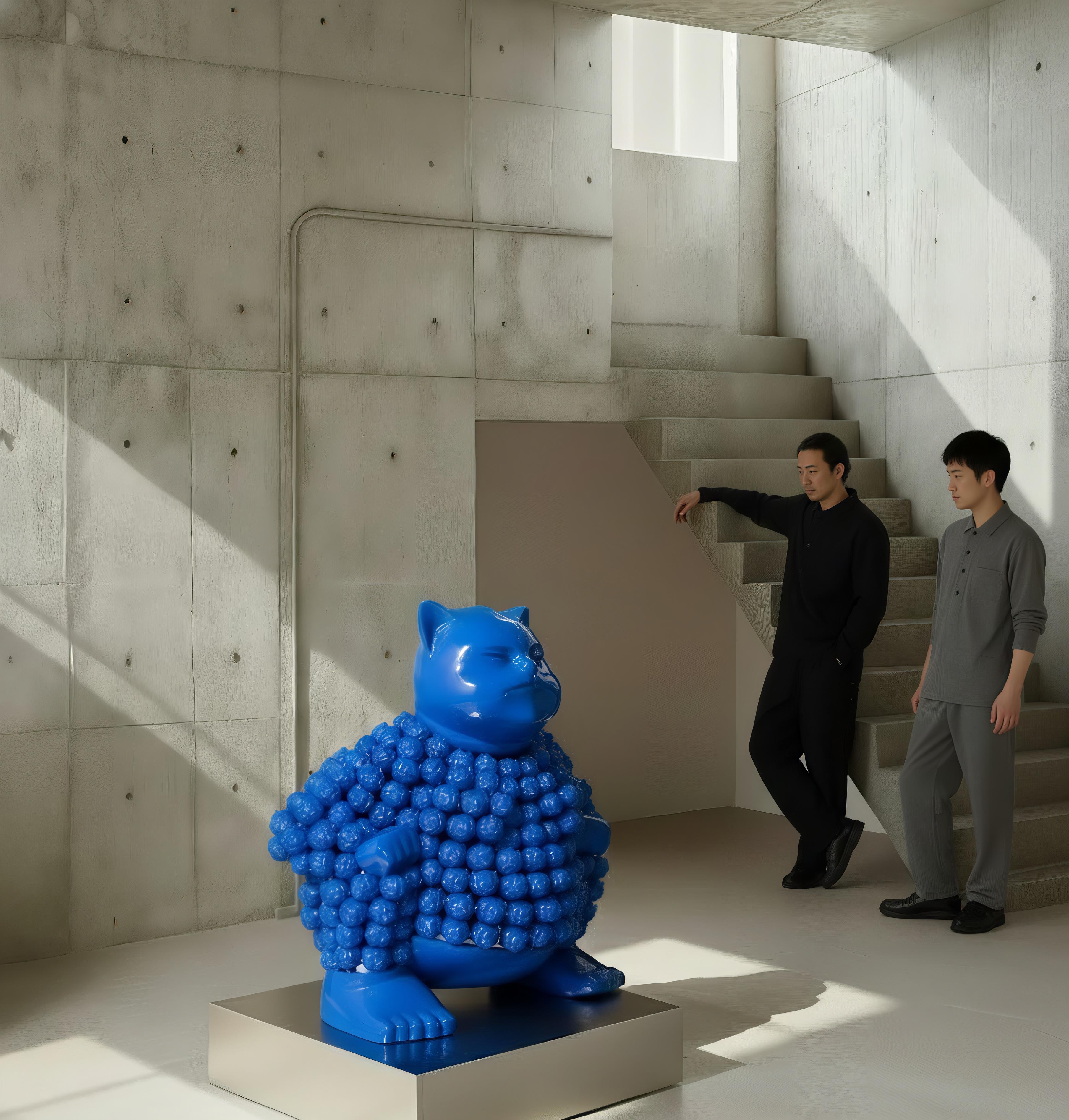 Azure Sumonmyoji's Resonance : A Harmonious Ode to Onmyōdō's Dance of Dualities en vente 6