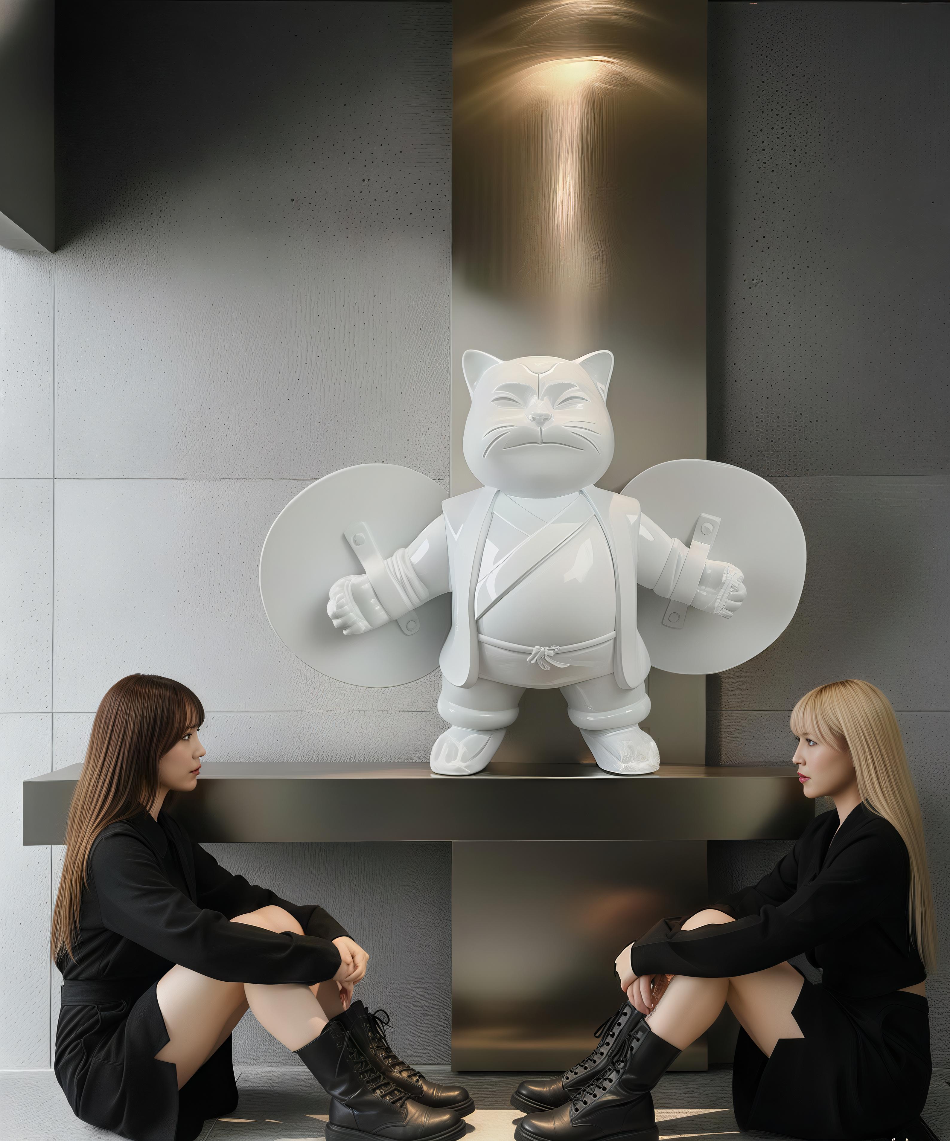 2011, edition of 20
resin fiberglass painted 
varnished
39 2/5 × 47 1/5 × 23 3/5 in - 100 × 120 × 60 cm
The artwork is signed by the Artist , carved with edition number and date under the artwork
The artwork come accompanied with a formal