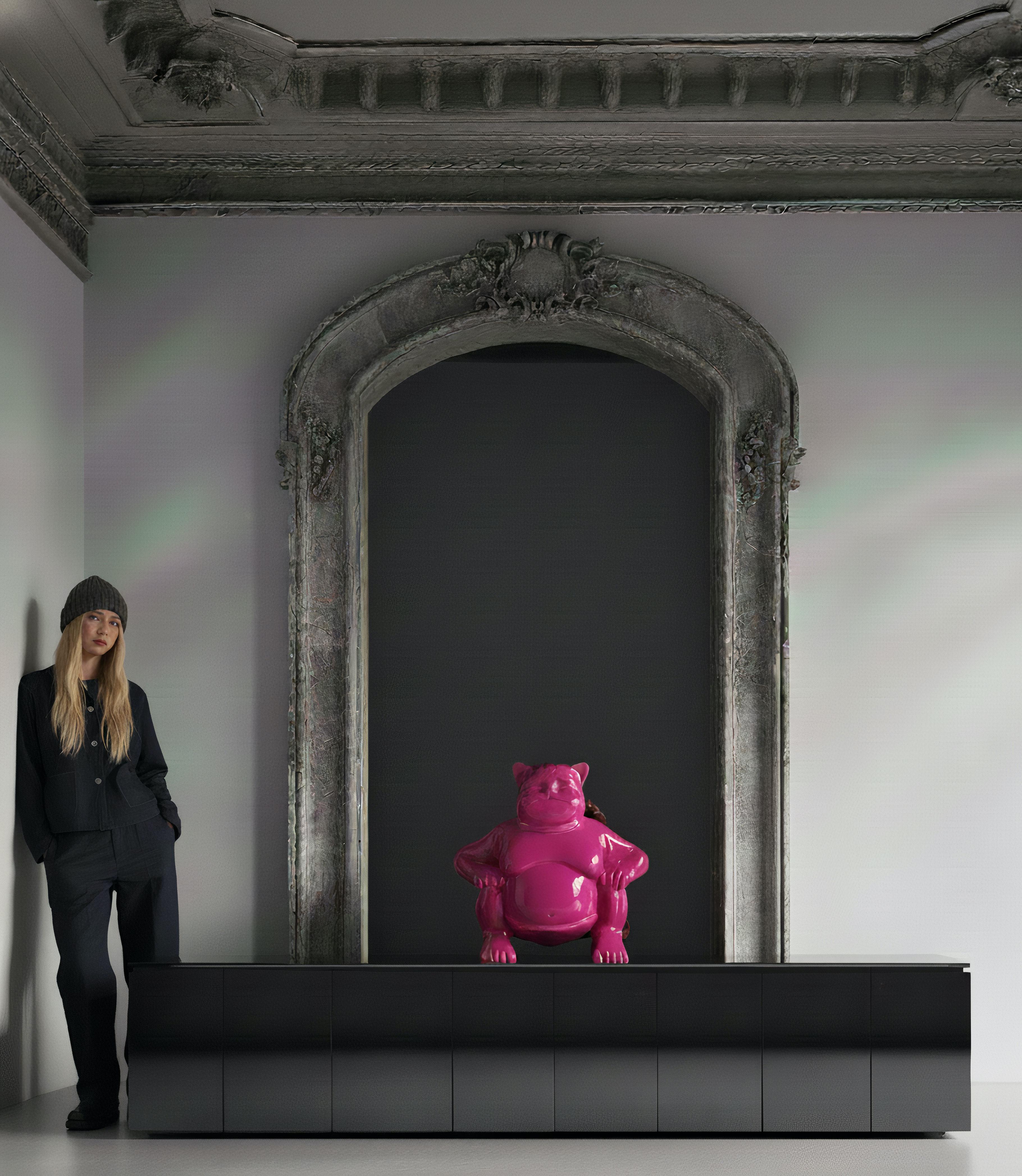 2008, edition of 20
resin fiberglass painted & varnished
27 3/5 × 31 1/2 × 19 7/10 in - 70 × 80 × 50 cm
The artwork is signed by the Artist , carved with edition number and date under the artwork
The artwork come accompanied with a formal