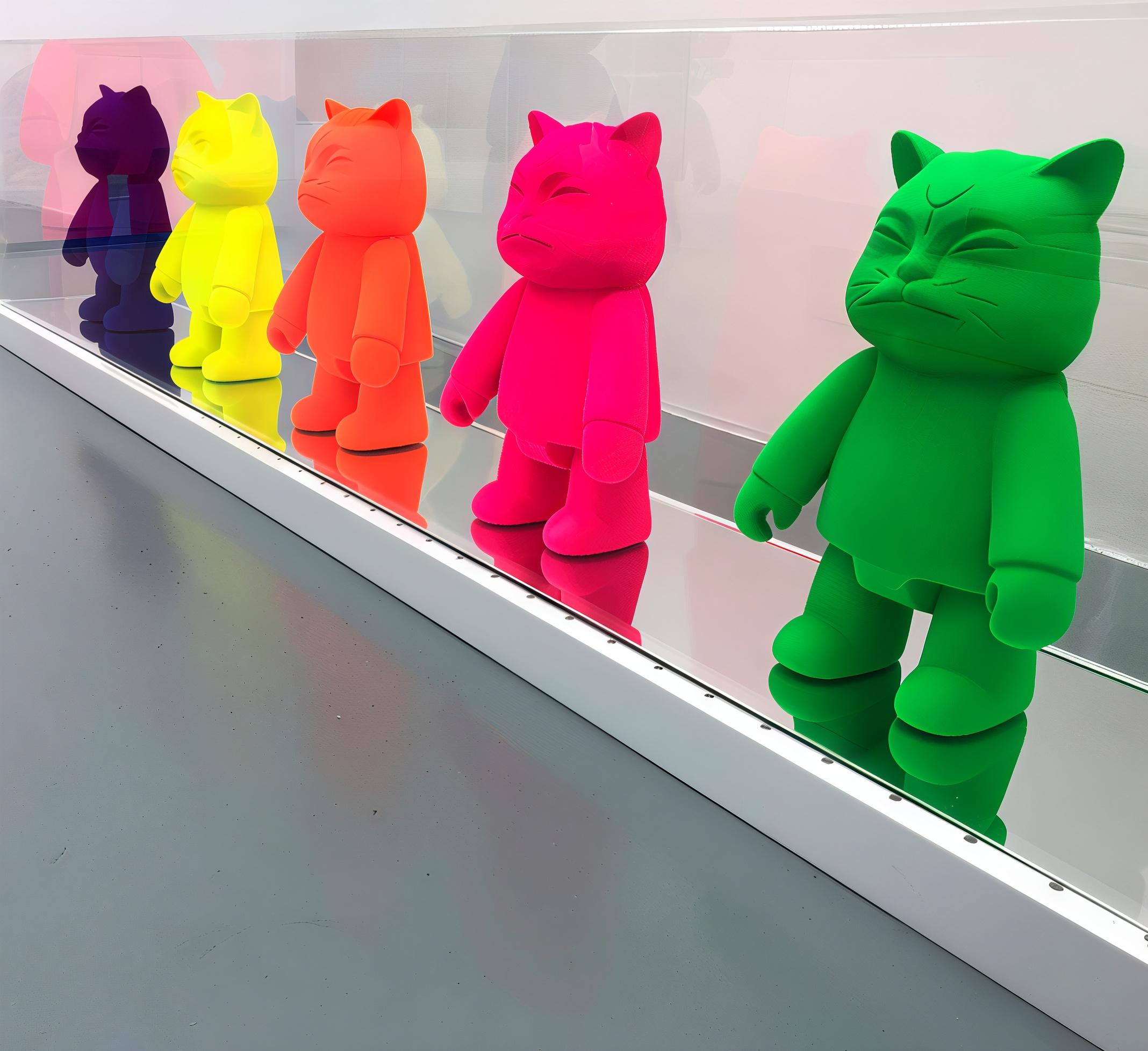 Fivefold Robotcats: Spiriti del Pantheon del Neon in vendita 7