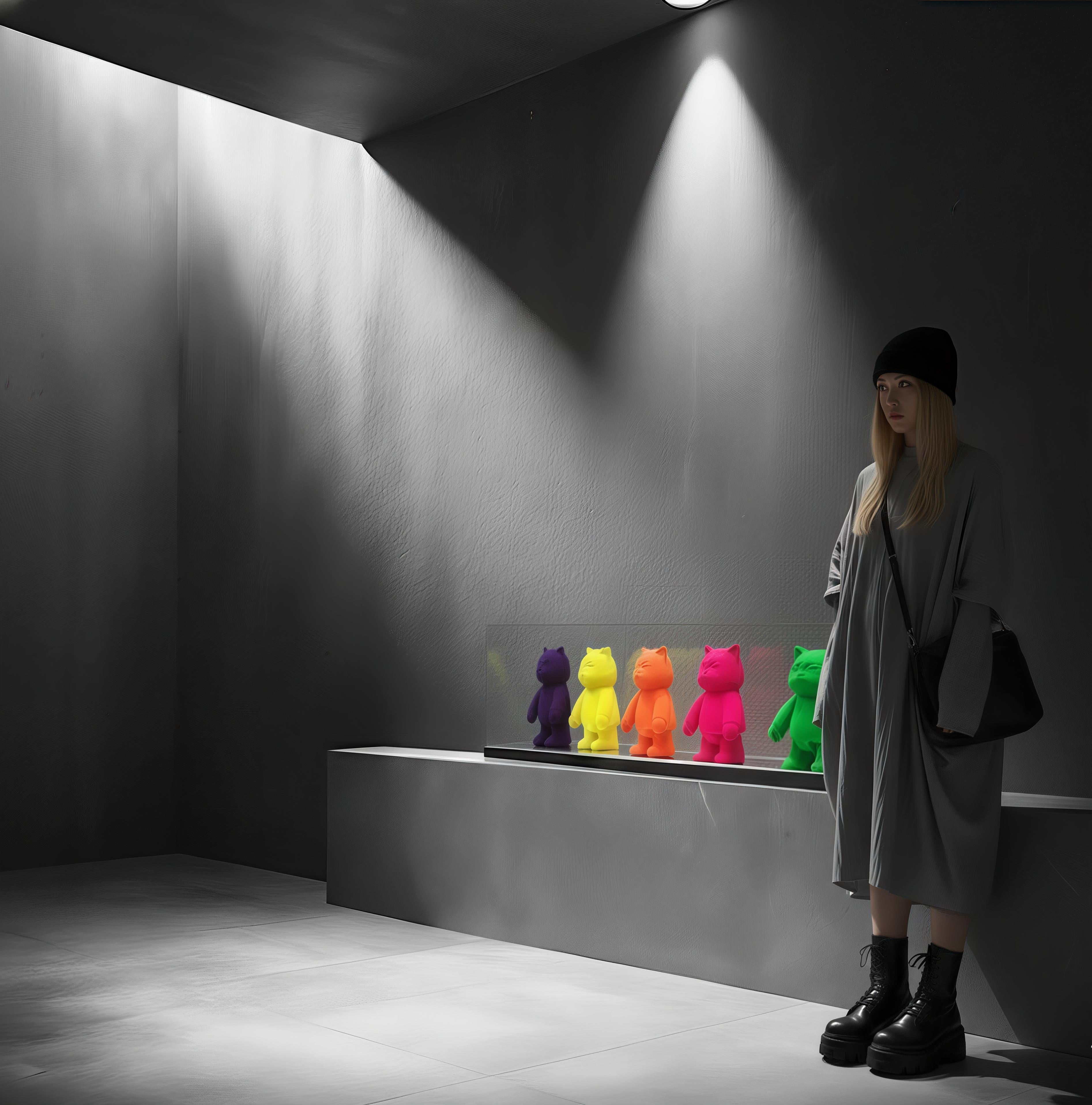 2008, édition unique
Résine fibre de verre effet chrome avec capuchon de protection plexiglas avec LED
54 3/10 × 12 1/5 × 7 9/10 in - 138 × 31 × 20 cm
L'œuvre est signée par l'Artistics, gravée avec le numéro d'édition et la date sous l'œuvre.
Les