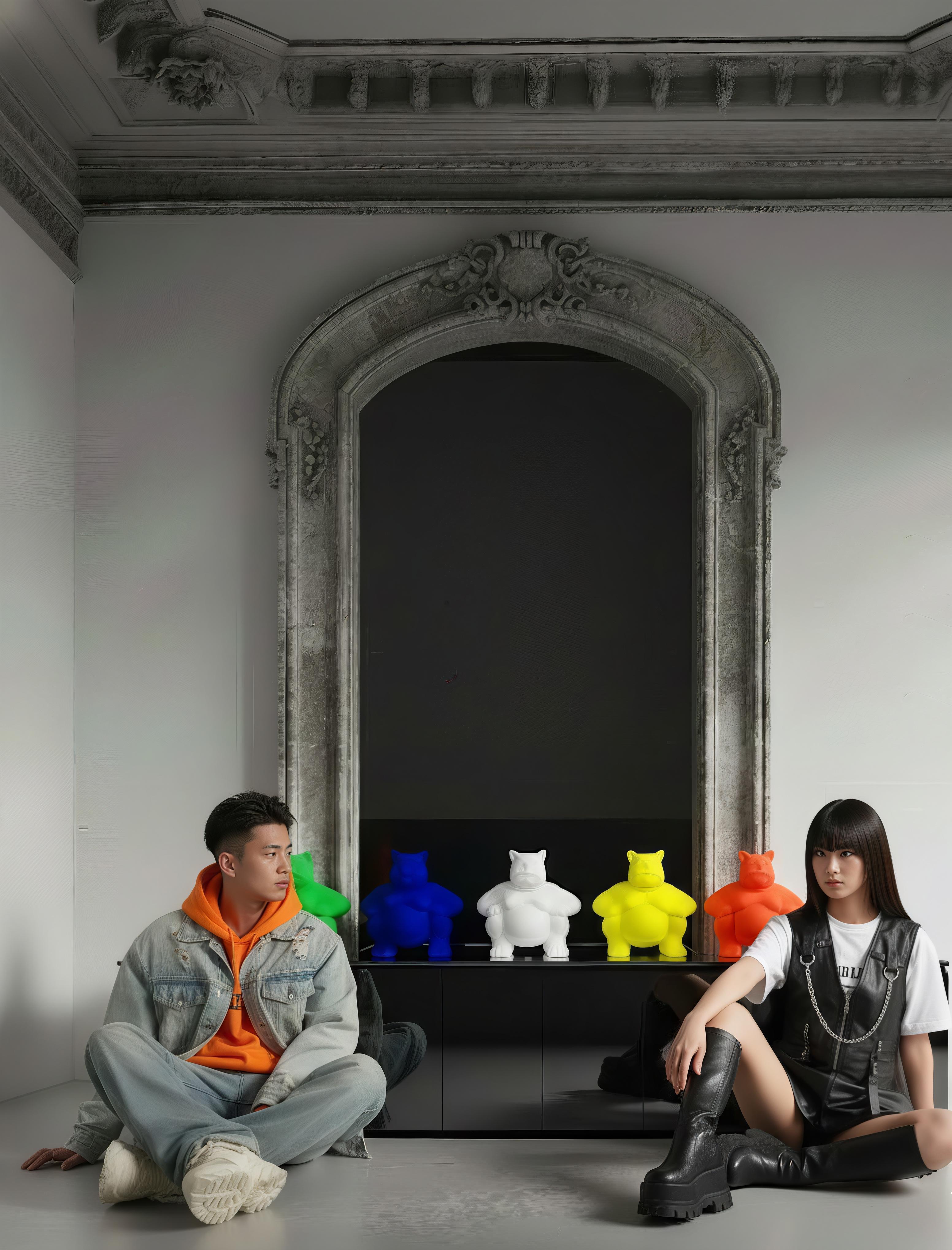 2008, Unique Edition
Resin fiberglass chrome effect with protective cap plexiglas with LED
54 3/10 × 12 1/5 × 7 9/10 in - 138 × 31 × 20 cm
The artwork is signed by the Artist , carved with edition number and date under the piece
The artwork come