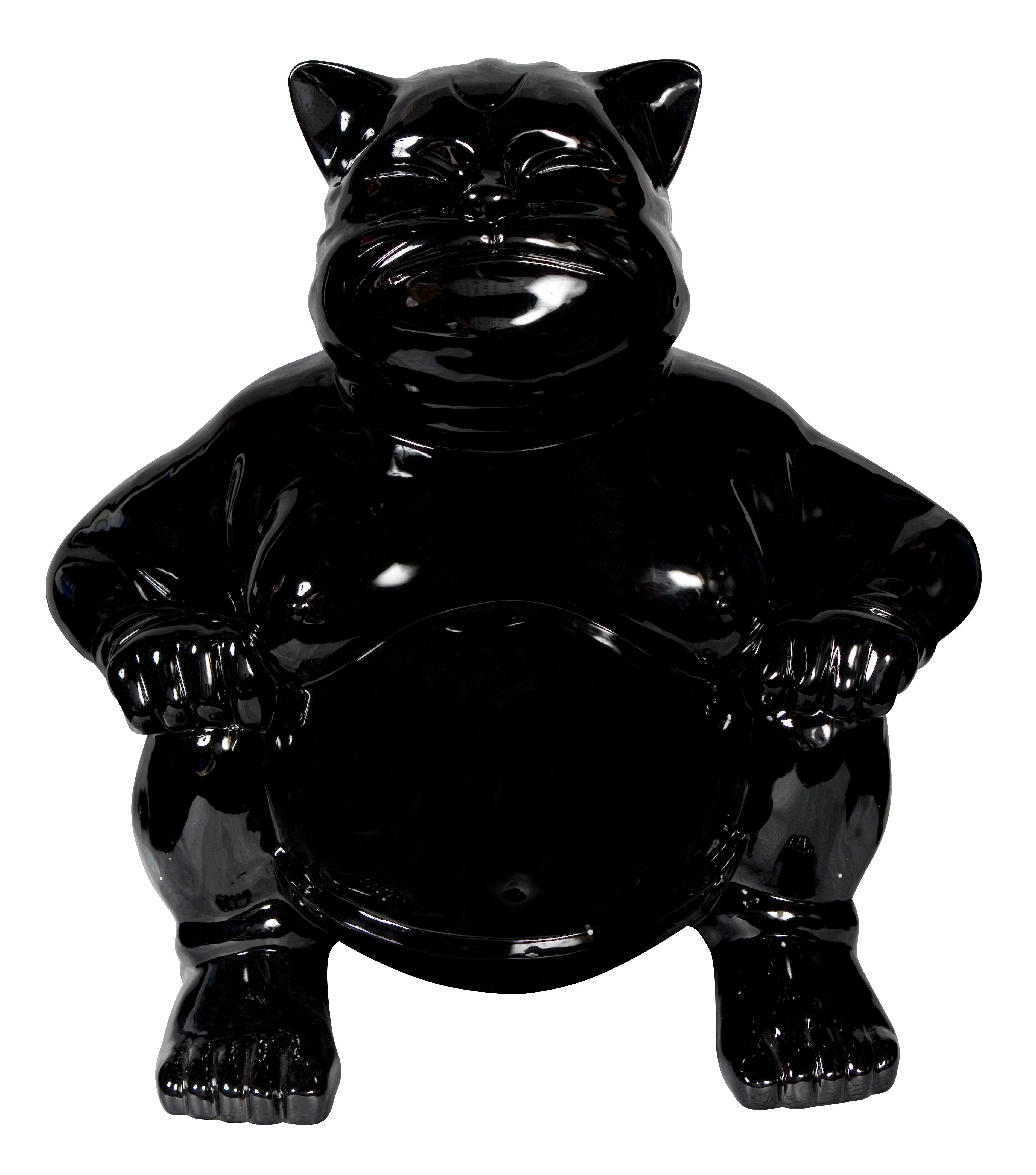 Grandioso Sumocat: Danza Nera e Battaglie di Equilibrio - Sculpture Contemporaneo di HIRO ANDO