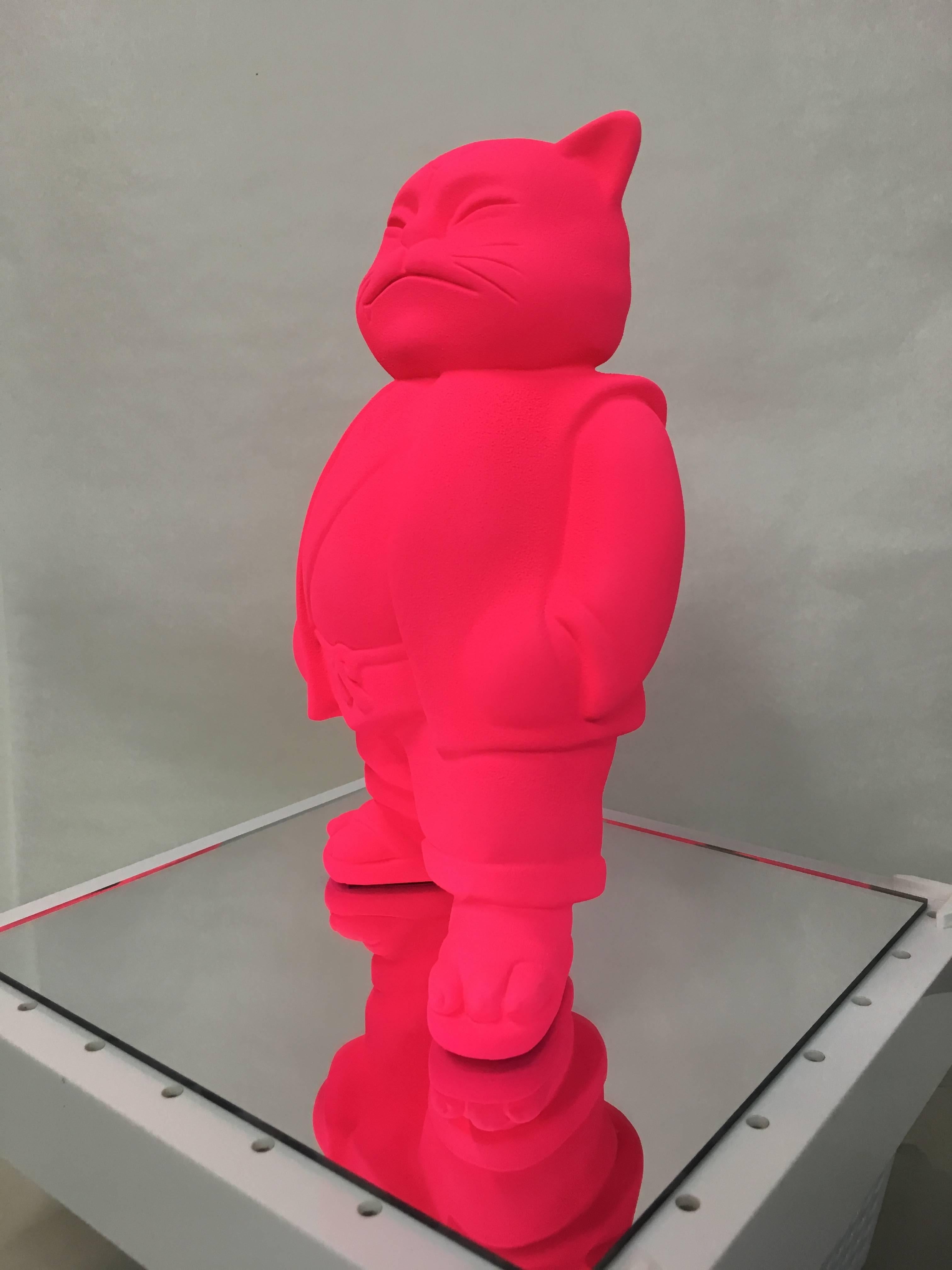 Hiro Ando 43 Character rose  Sculpture originale urbanCAT MONOLOGY en vente 1