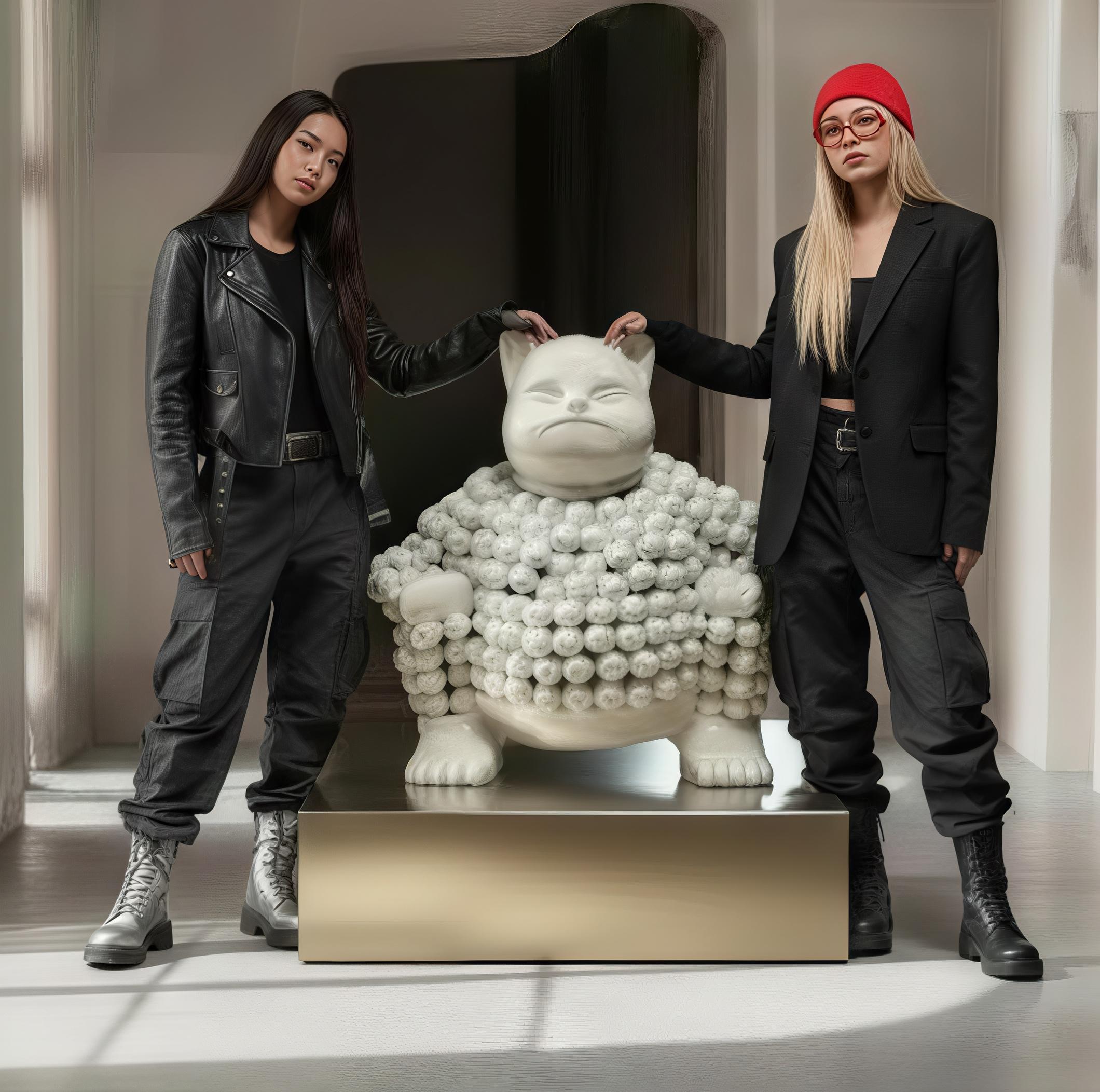 Ivory Sumonmyoji's Resonance : A Harmonious Ode to Onmyōdō's Dance of Dualities - Sculpture by HIRO ANDO