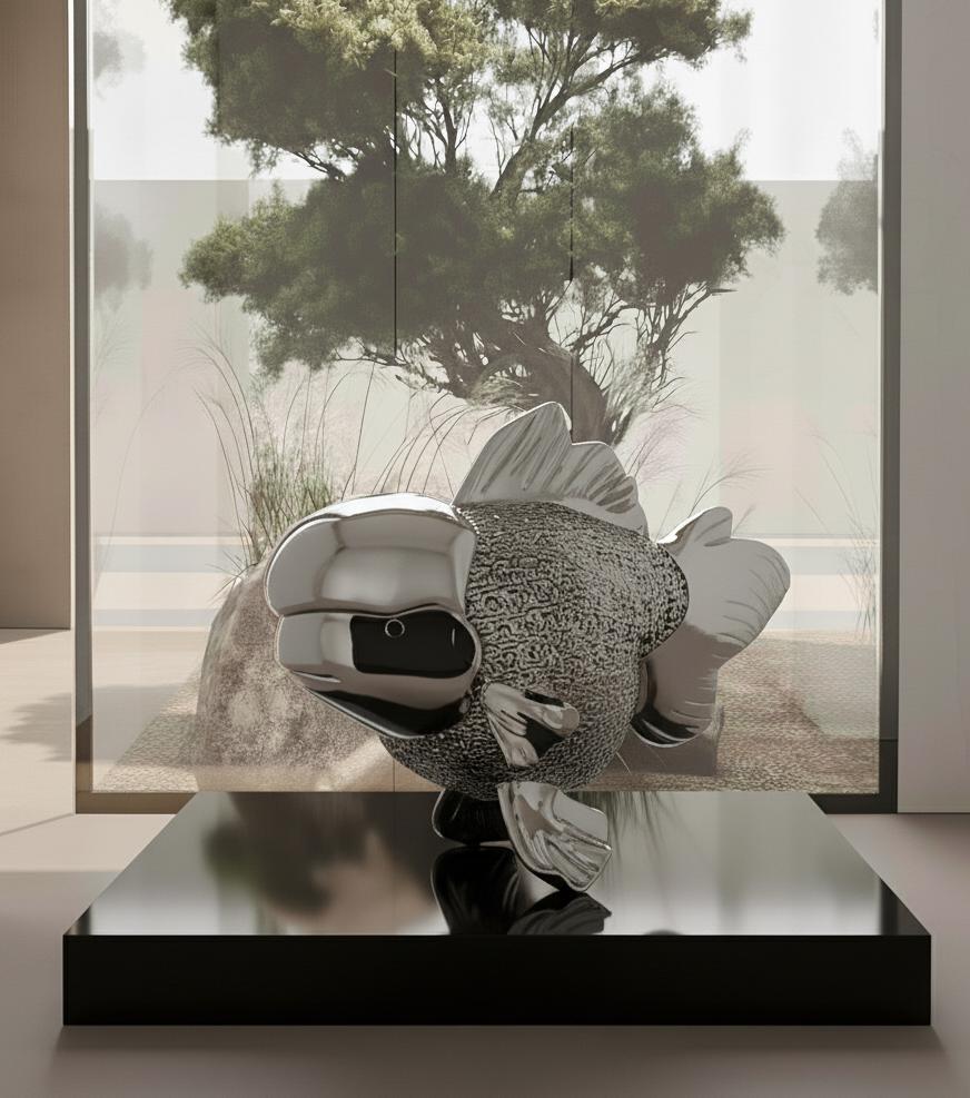 2015, 8 Edizioni
acciaio inossidabile lucidato e intagliato, dipinto e verniciato.
31 1/2 × 29 1/2 × 39 2/5 in - 80 × 75 × 100 cm
L'opera d'arte è firmata dall'artista, incisa con il numero di edizione e la data sotto l'opera.
Le opere d'arte sono