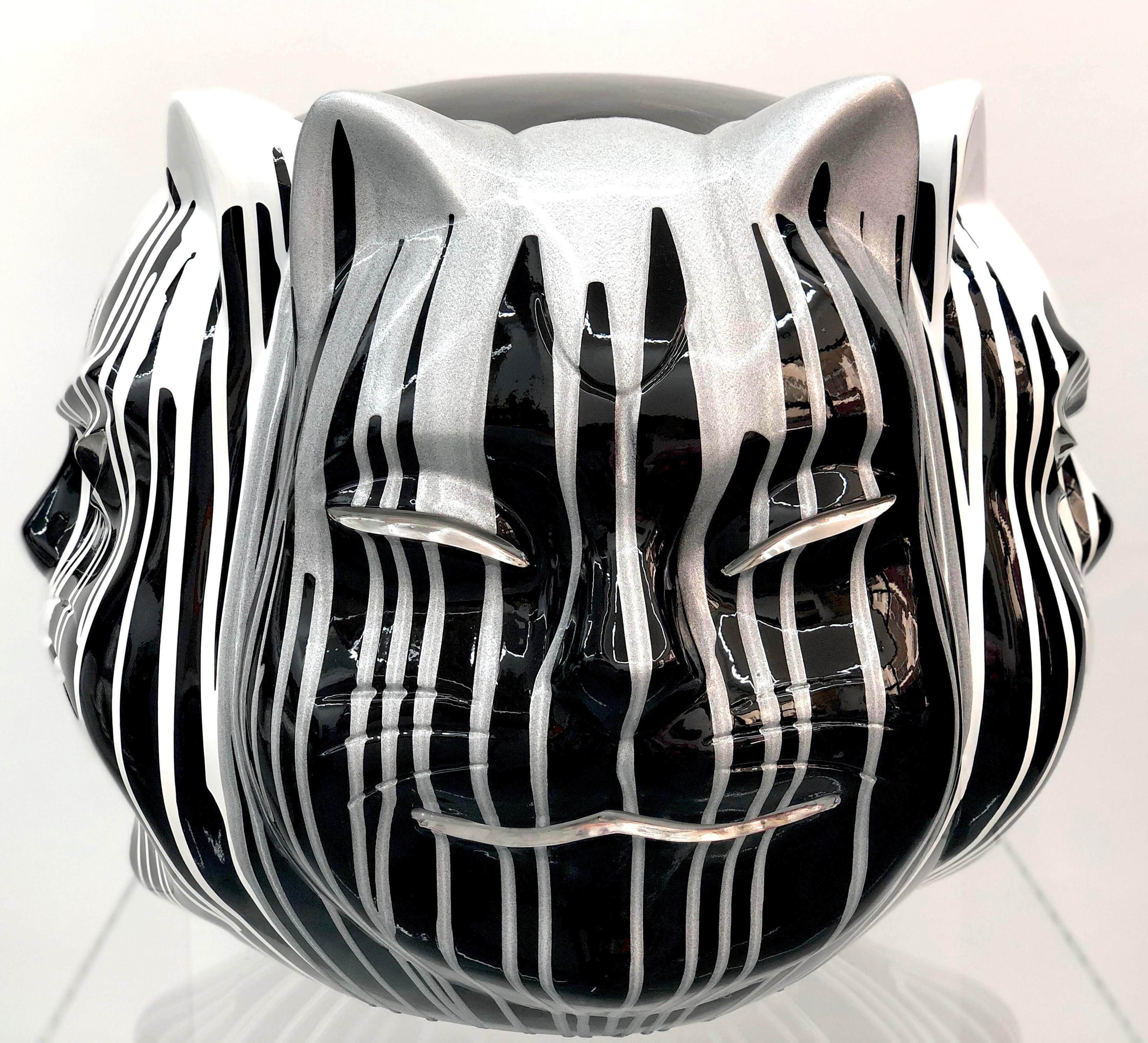 2015, Edition of 8
Mix Media Resin Fiberglass Painted and Varnished & Stainless Steel Polished
19 7/10 × 19 7/10 × 19 7/10 in - 50 × 50 × 50 cm
The artwork is signed by the Artist , carved with edition number and date under the piece
The artwork