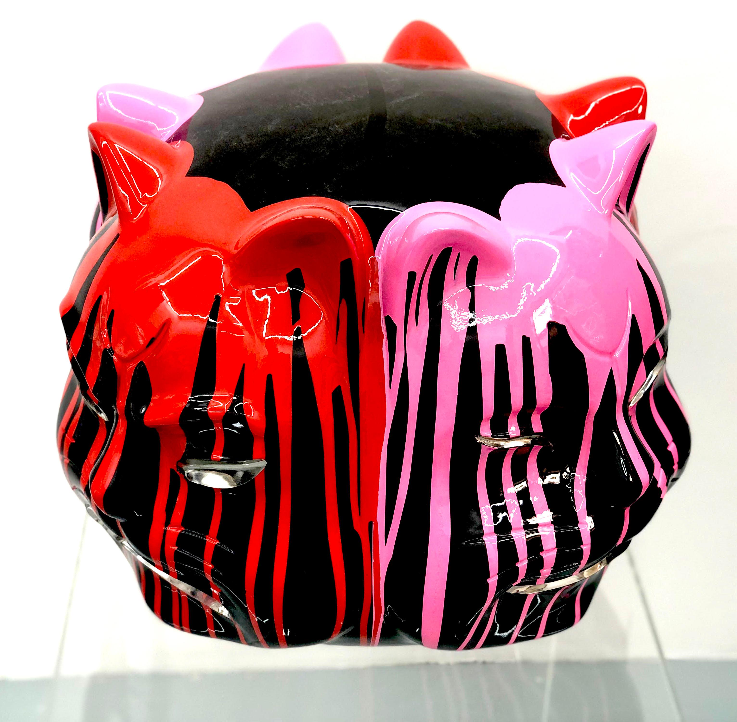 2015, Edition of 8
Mix Media Resin Fiberglass Painted and Varnished & Stainless Steel Polished
19 7/10 × 19 7/10 × 19 7/10 in - 50 × 50 × 50 cm
The artwork is signed by the Artist , carved with edition number and date under the piece
The artwork