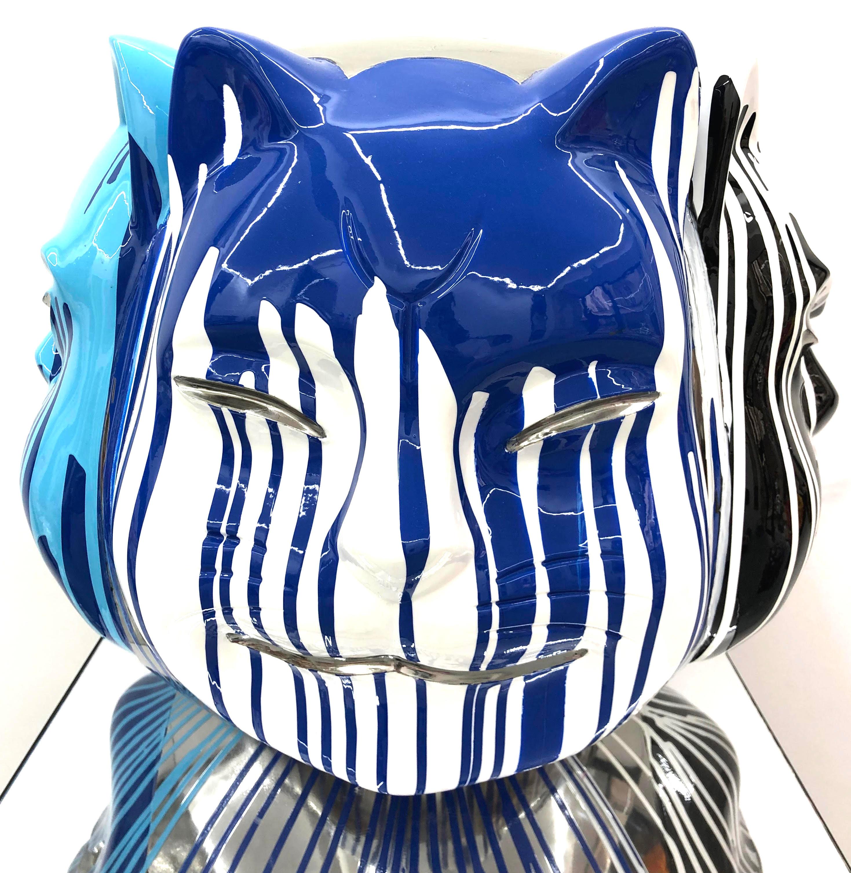 2015, Edition of 8
Mix Media Resin Fiberglass Painted and Varnished & Stainless Steel Polished
19 7/10 × 19 7/10 × 19 7/10 in - 50 × 50 × 50 cm
The artwork is signed by the Artist , carved with edition number and date under the piece
The artwork