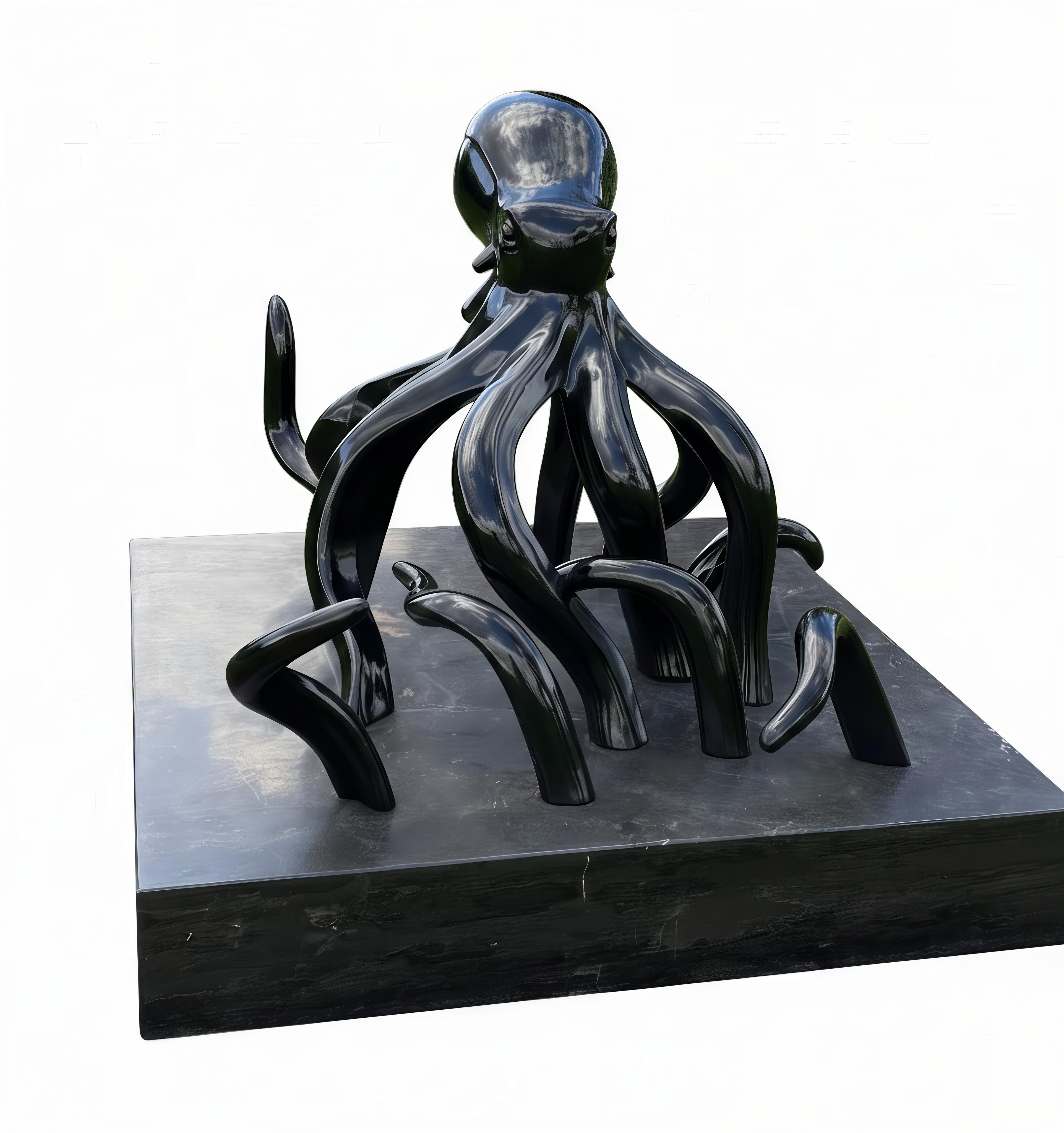 Onyx Surge: Spirito dell'Abisso - Sculpture Contemporaneo di HIRO ANDO