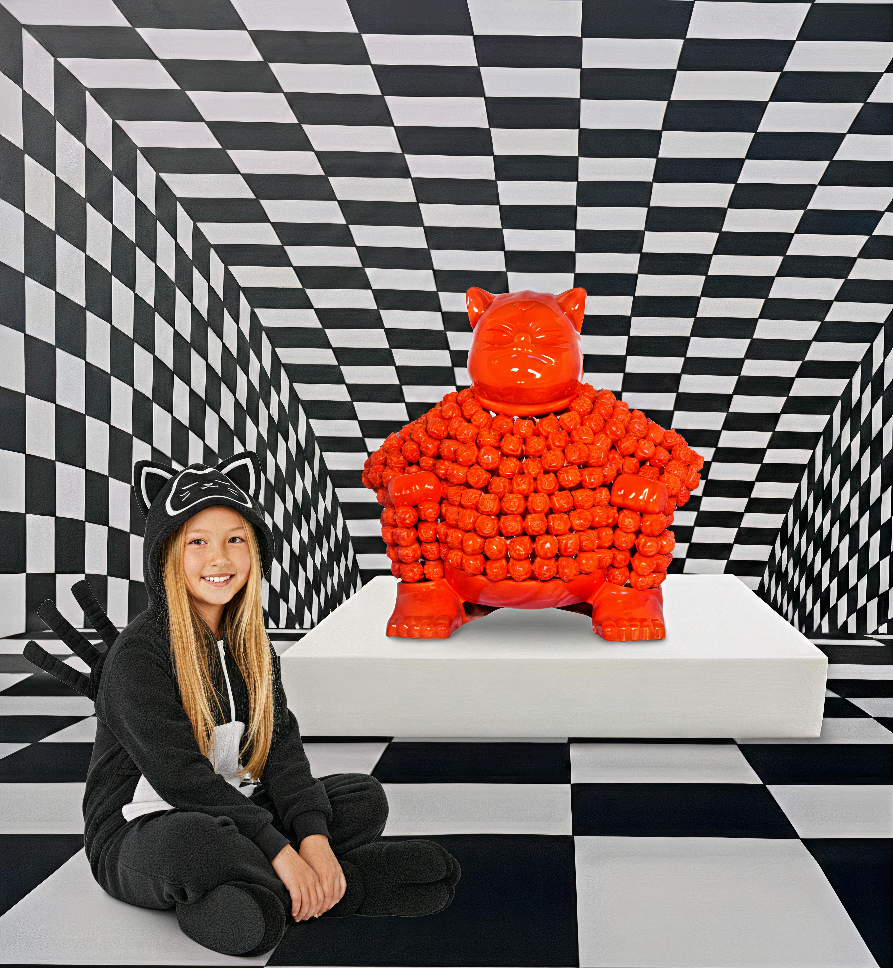 Orange Sumonmyoji's Resonance : A Harmonious Ode to Onmyōdō's Dance of Dualities For Sale 1