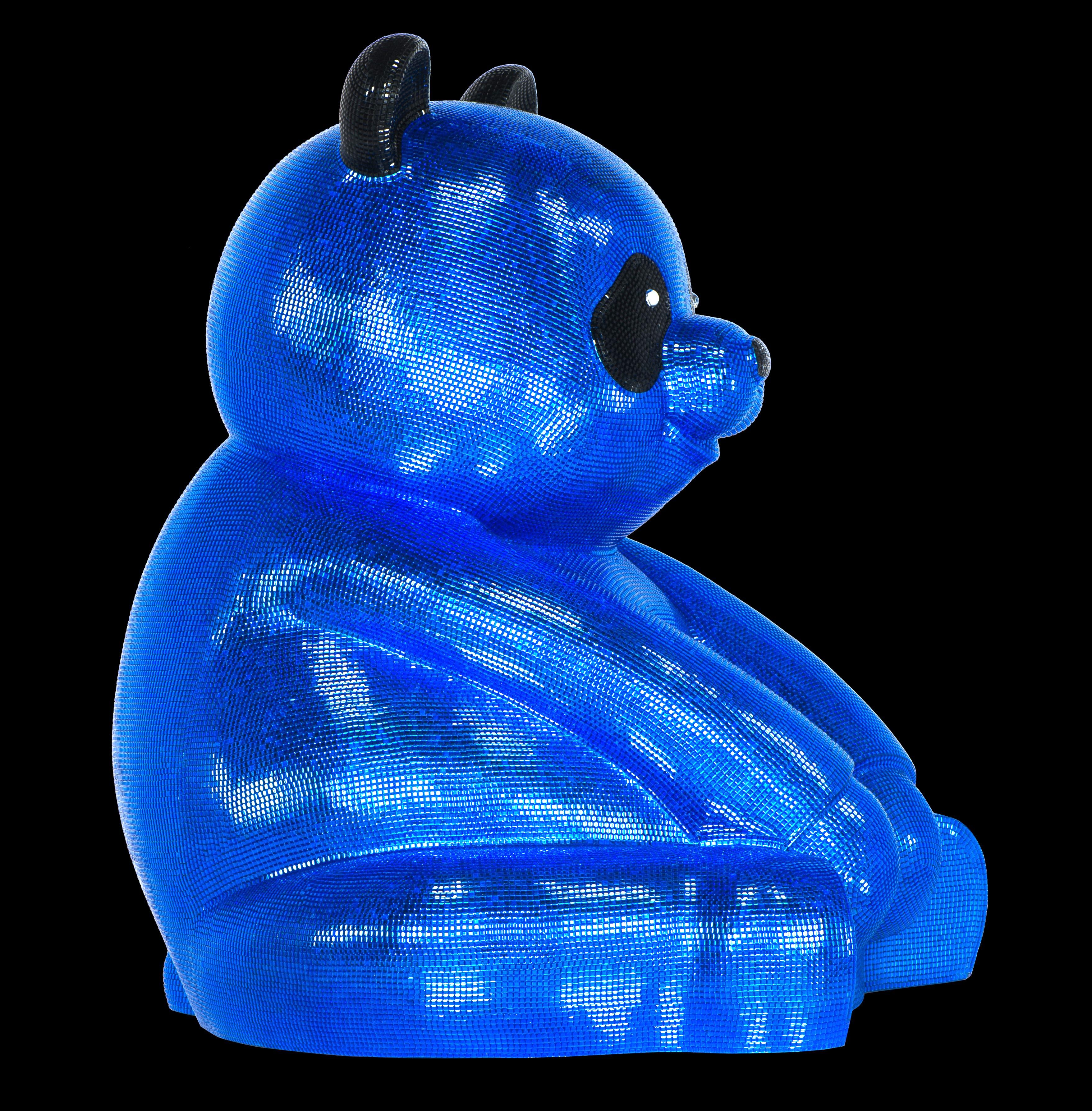 Pandasan's Azure Brilliance : Petite Radiance of Elegance - Contemporary Sculpture by HIRO ANDO