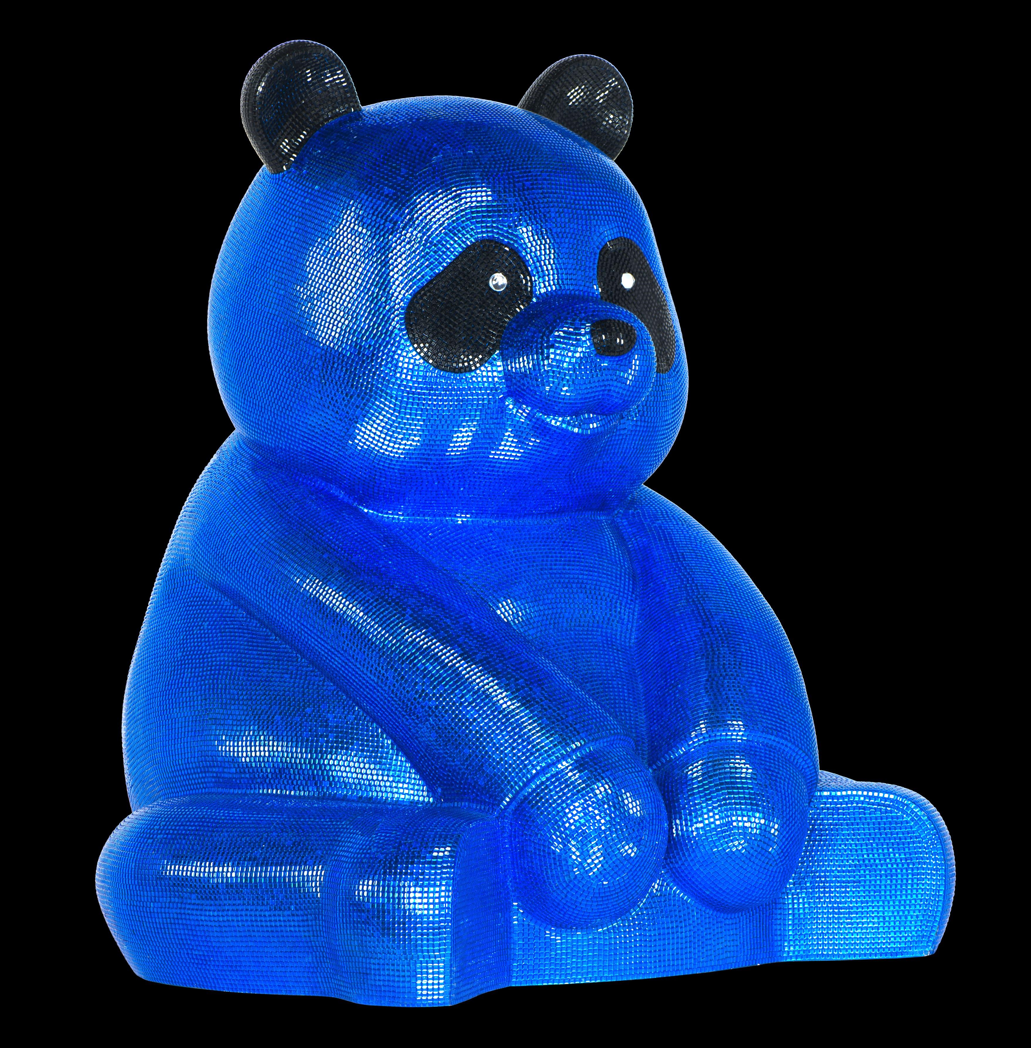 Pandasan's Azure Brilliance: Petite Radiance of Elegance (Zeitgenössisch), Sculpture, von HIRO ANDO