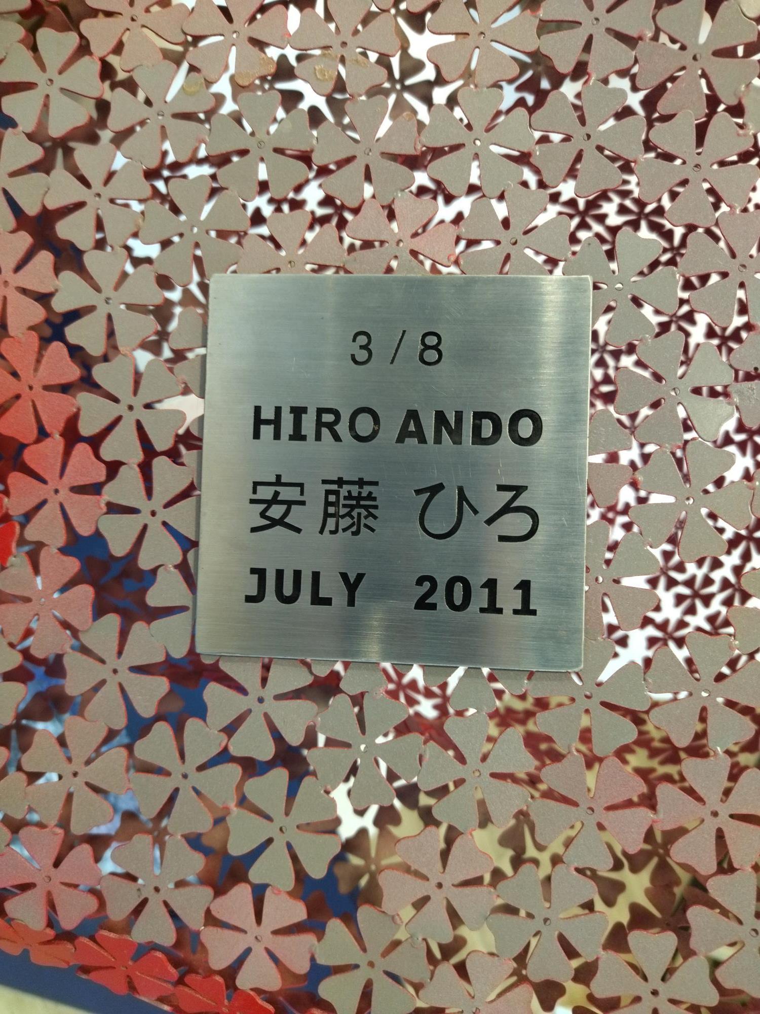  Hiro Ando bear Red PANDASAN FLOWERPOWER  original sculpture For Sale 1