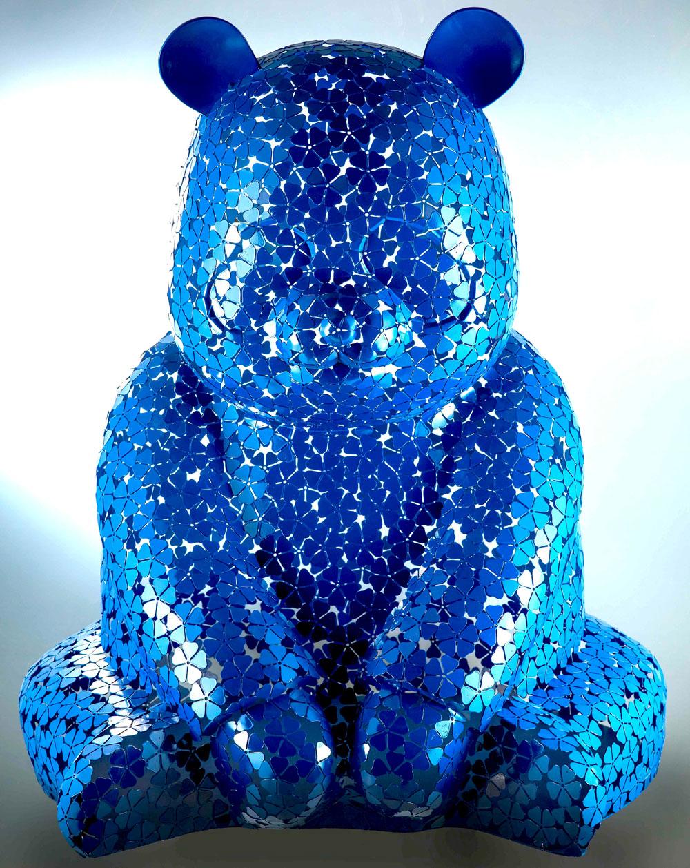 Pandasan's Flower Power Azural Symphony - Contemporary Sculpture by HIRO ANDO