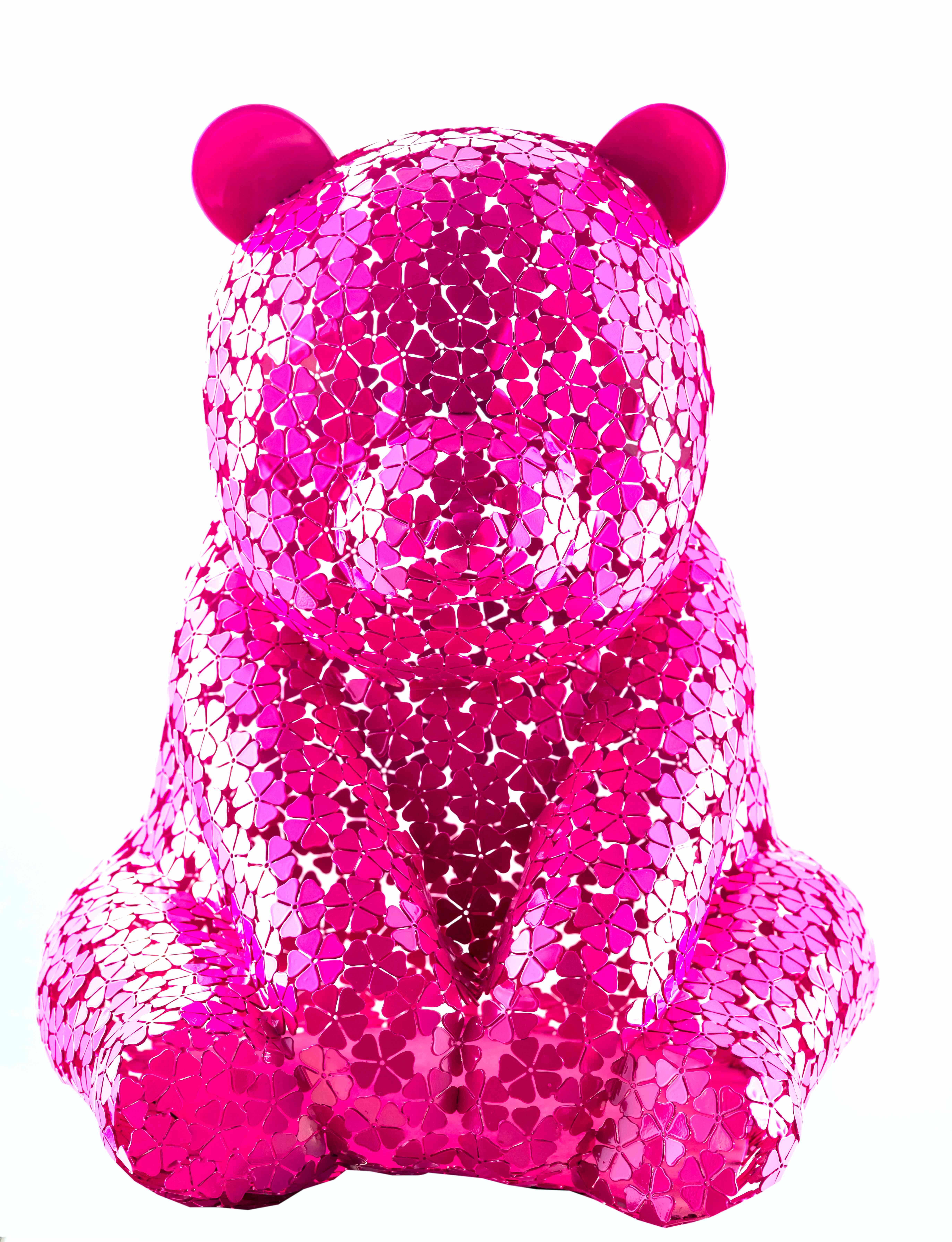 Pandasan's Petite Blossom : Magenta Serenade - Contemporary Sculpture by HIRO ANDO