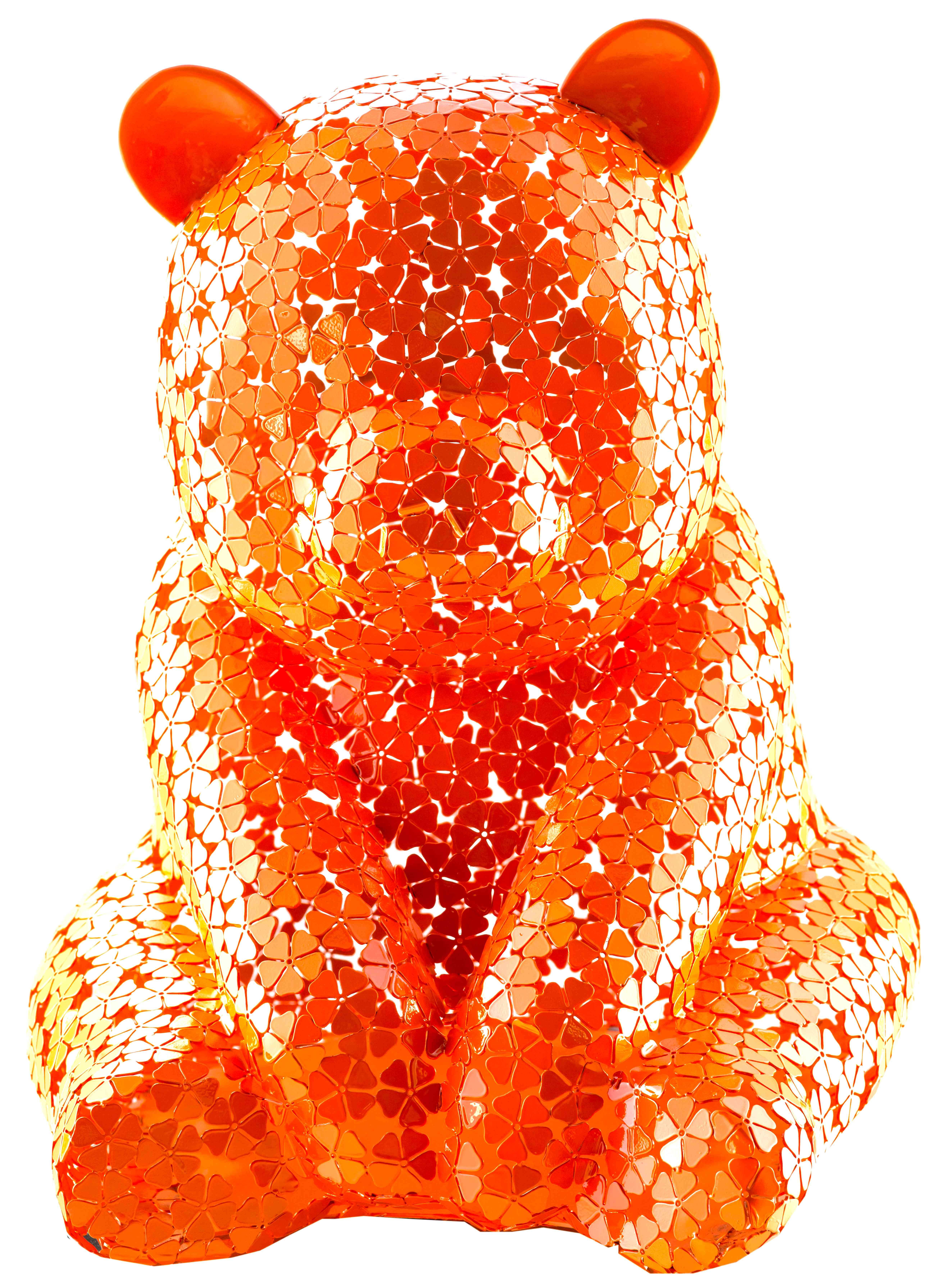 Petite fleur de Pandasan : Serenade Tangerine - Sculpture de HIRO ANDO