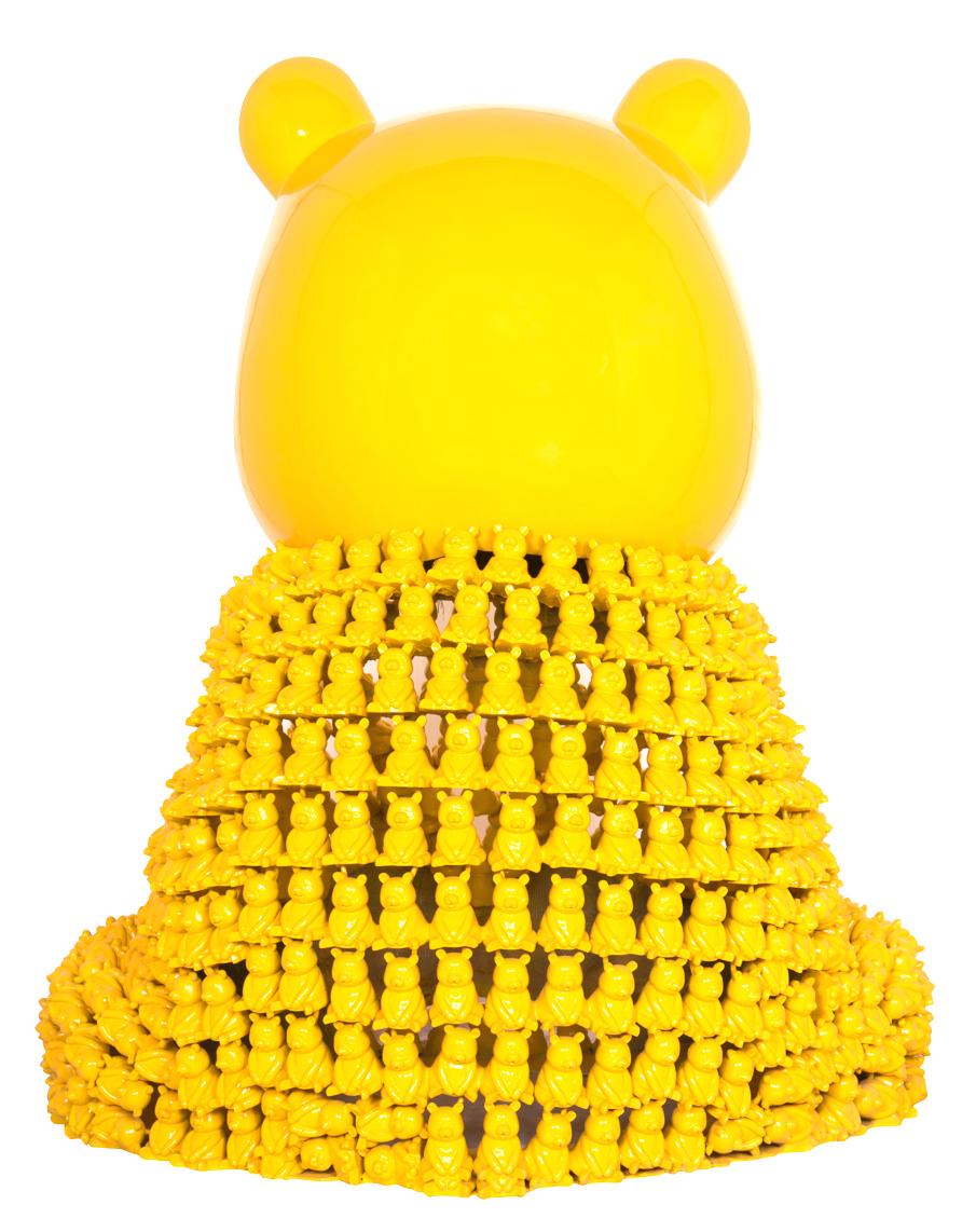 Pandason's Yellow : A Lilliputian Ballet of Chromatic Marvels - Contemporary Sculpture by HIRO ANDO