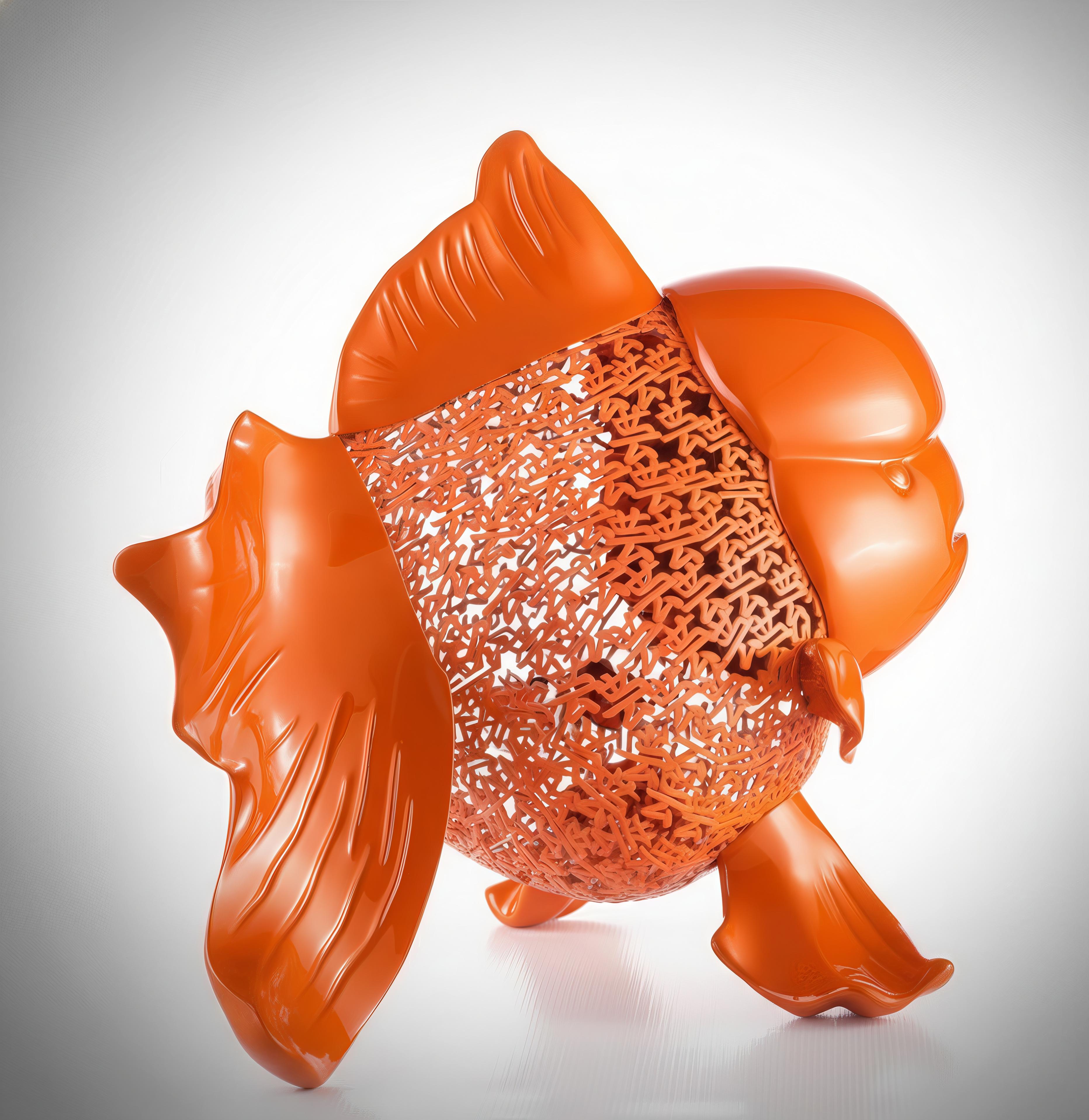 Petite Nishikigoi Elegance in Metall Orange : Mizu no Kasai Whispers im Angebot 8