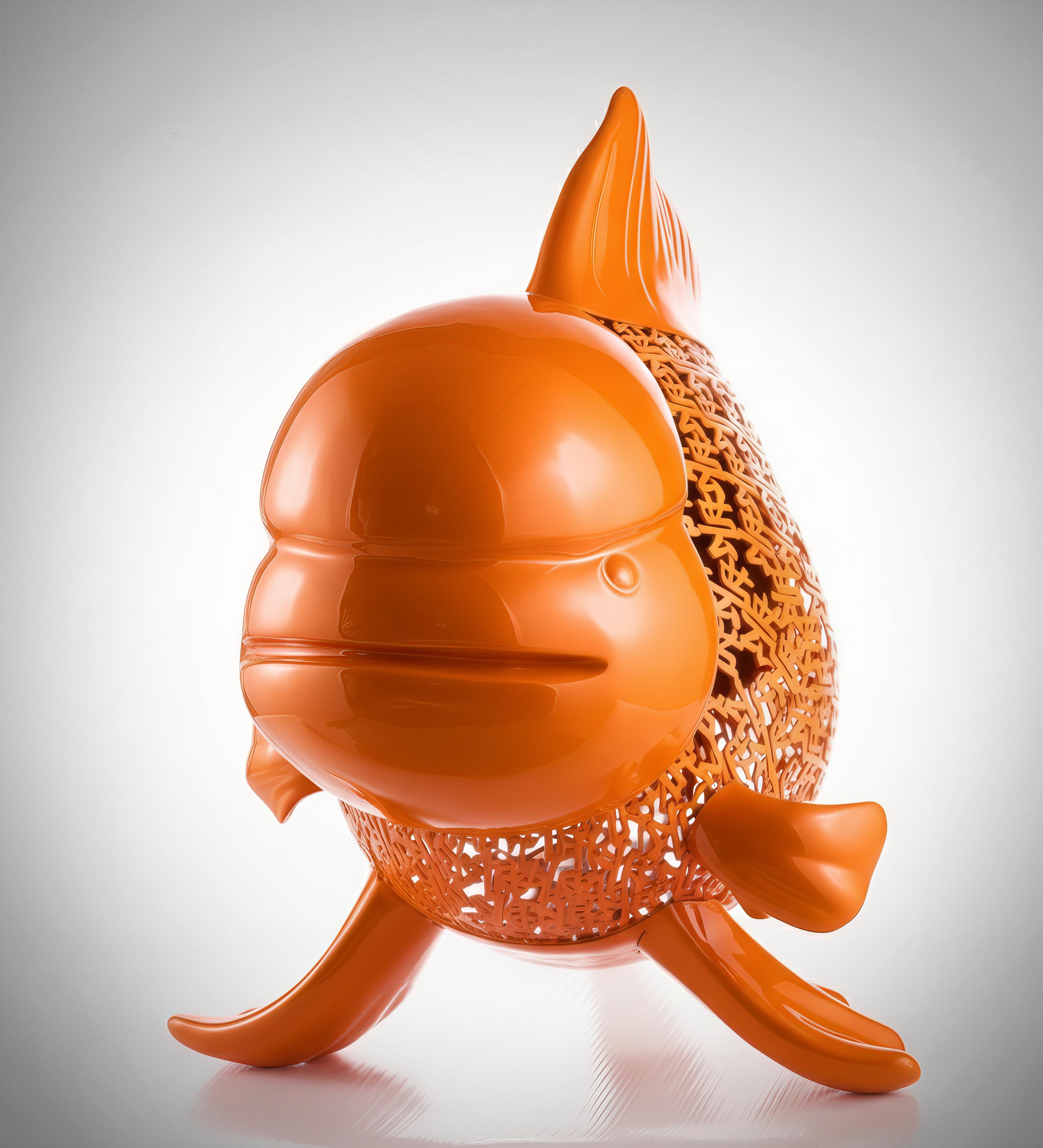 Petite Nishikigoi Elegance in Metall Orange : Mizu no Kasai Whispers im Angebot 2