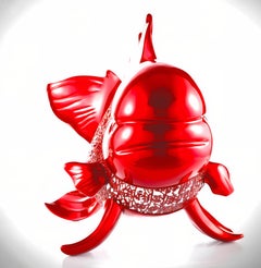 Petite Nishikigoi Elegance in Metall Rot : Mizu no Kasai Whispers