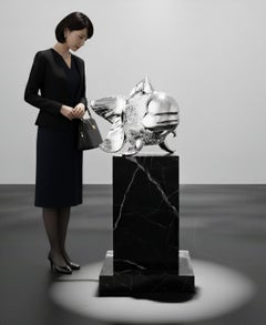 Petite Nishikigoi Elegance in Metall Silver : Mizu no Kasai Whispers