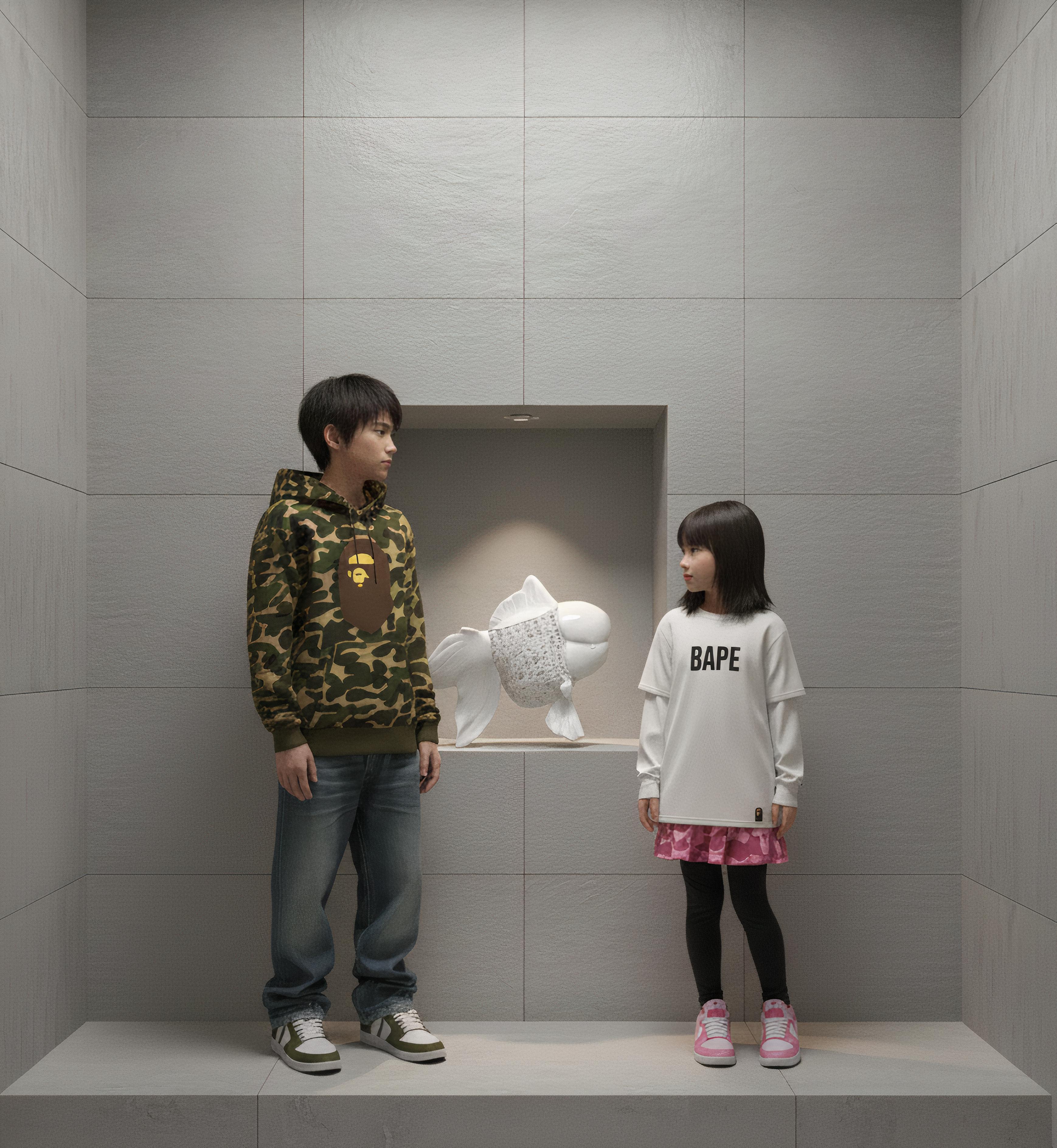 Petite Nishikigoi Elegance in Metall Weiß : Mizu no Kasai Flüstern im Angebot 2