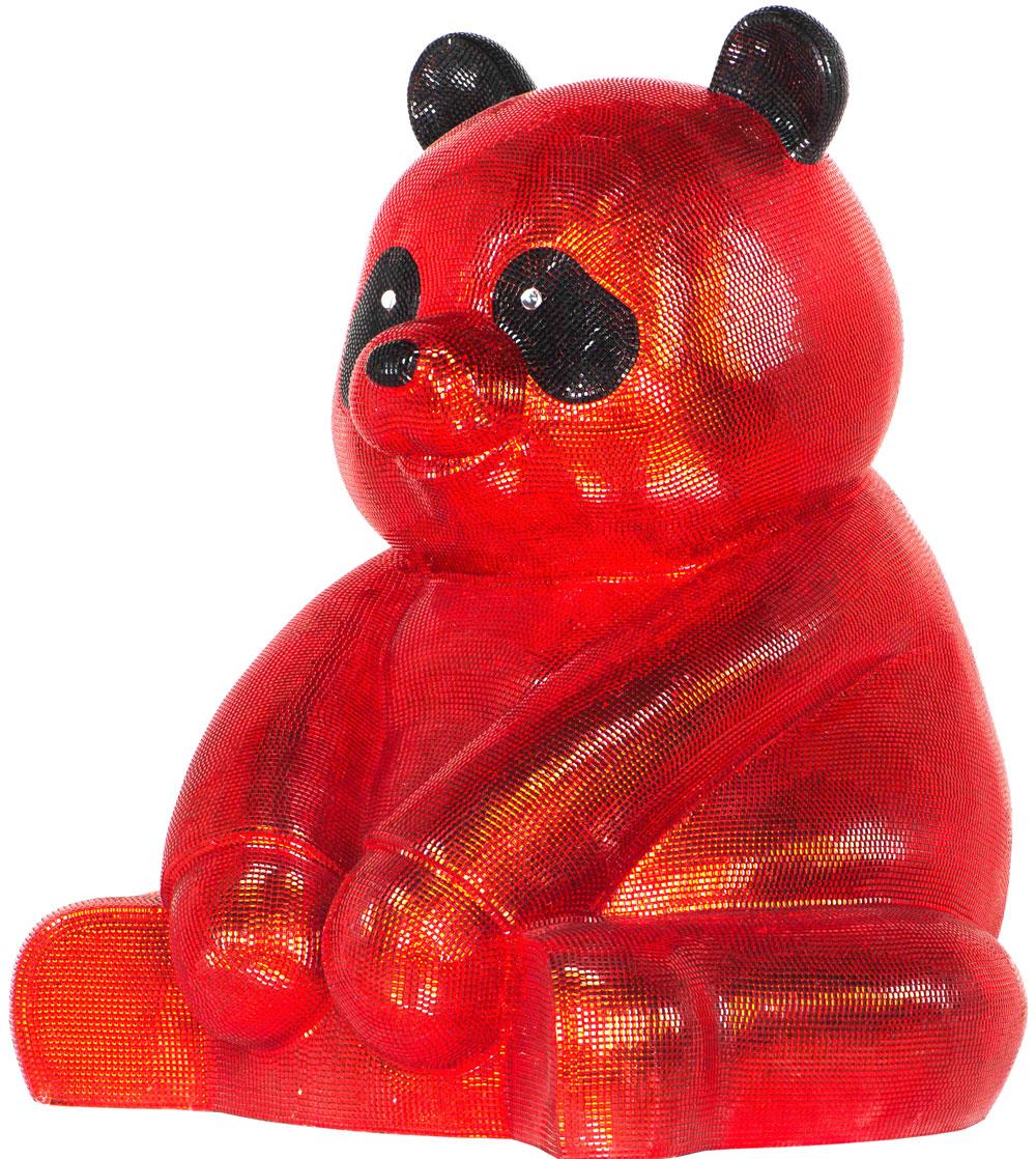 Petite Radiance: Scarlet Sparkle of Pandasan - Contemporary Sculpture by HIRO ANDO