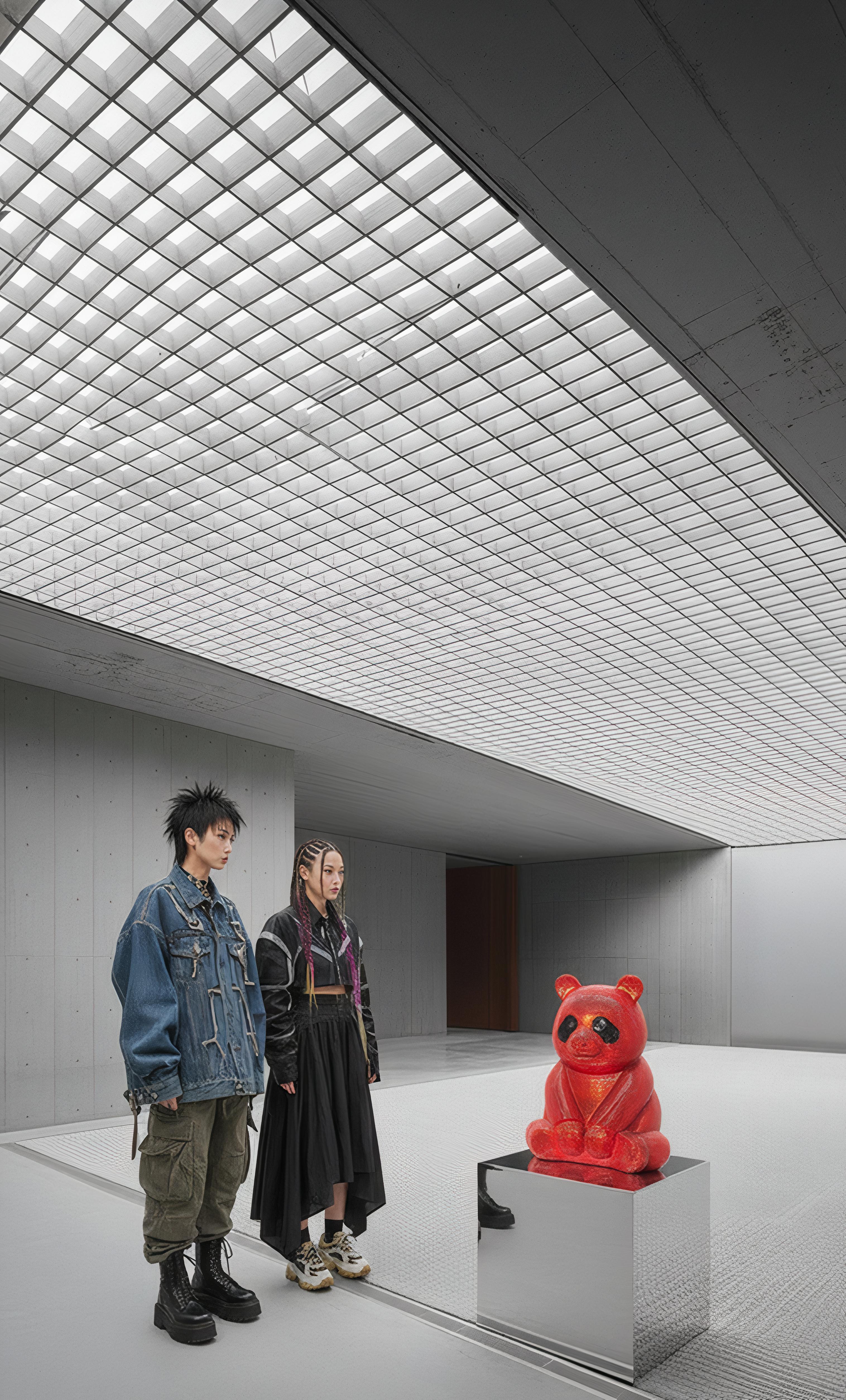 Petite Radiance : L'éclat écarlate de Pandasan en vente 1