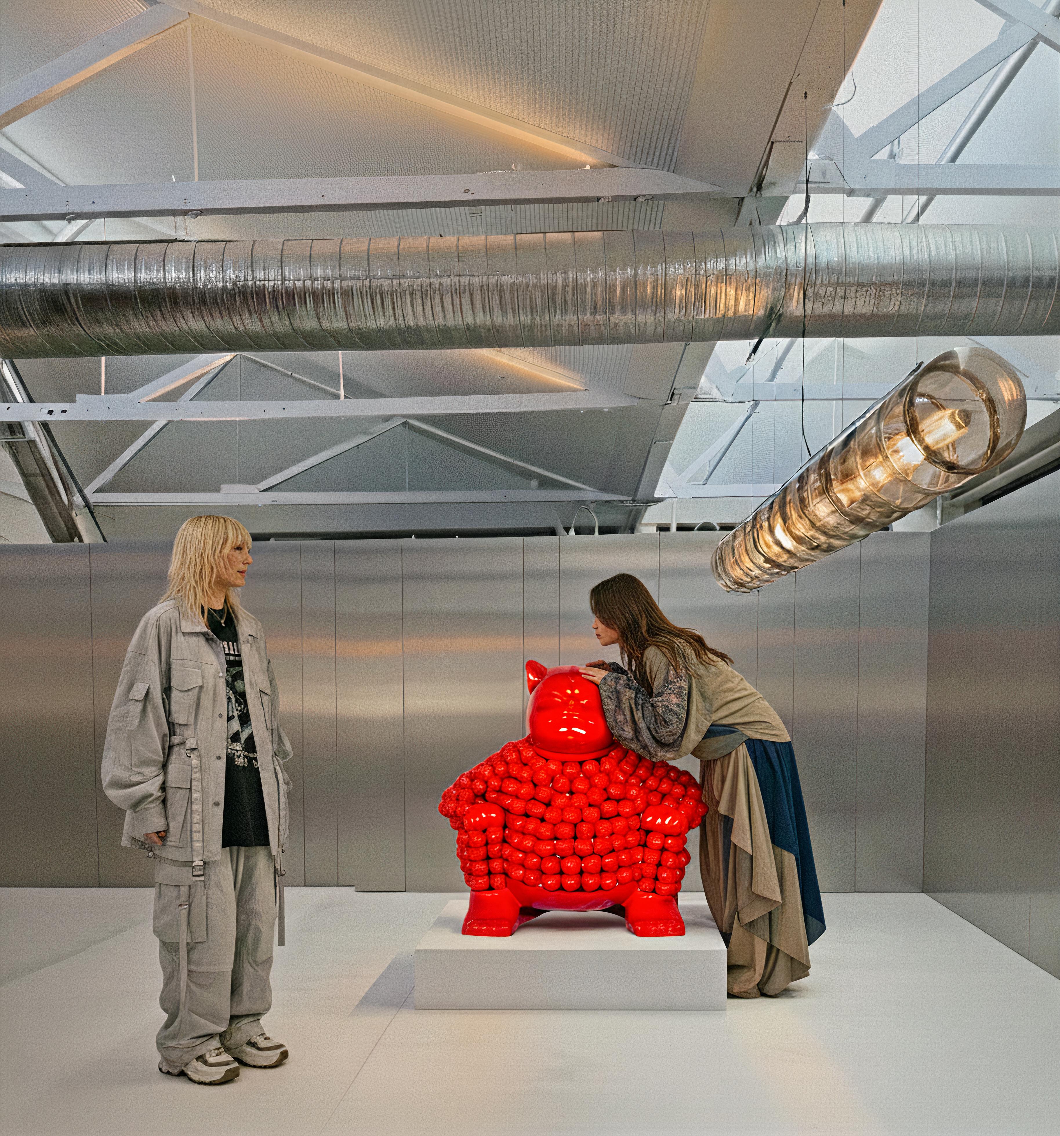 Red Sumonmyoji's Resonance : A Harmonious Ode to Onmyōdō's Dance of Dualities For Sale 5