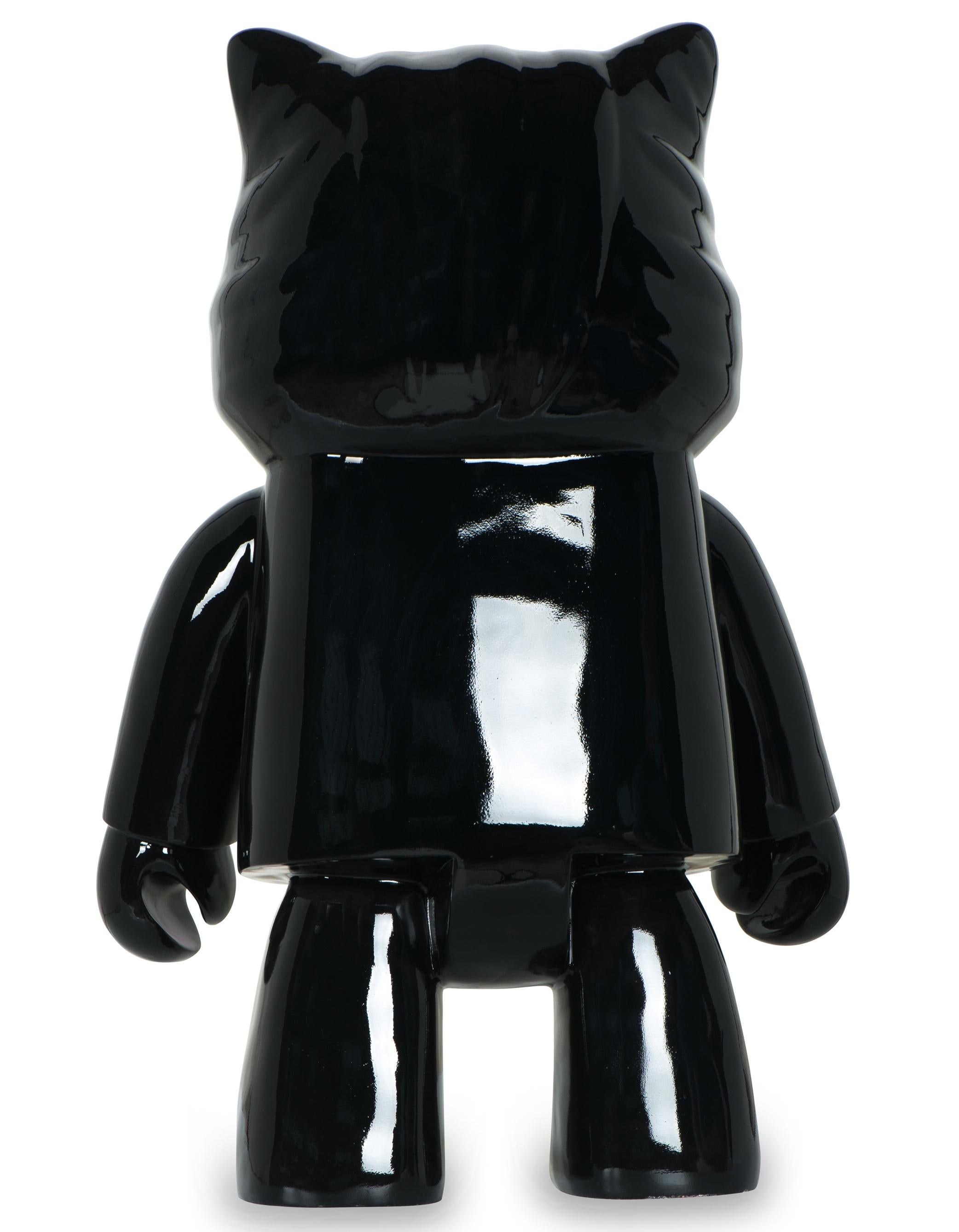 Supreme Robotcat : Coal Cybernetic Maestro - Contemporary Sculpture by HIRO ANDO