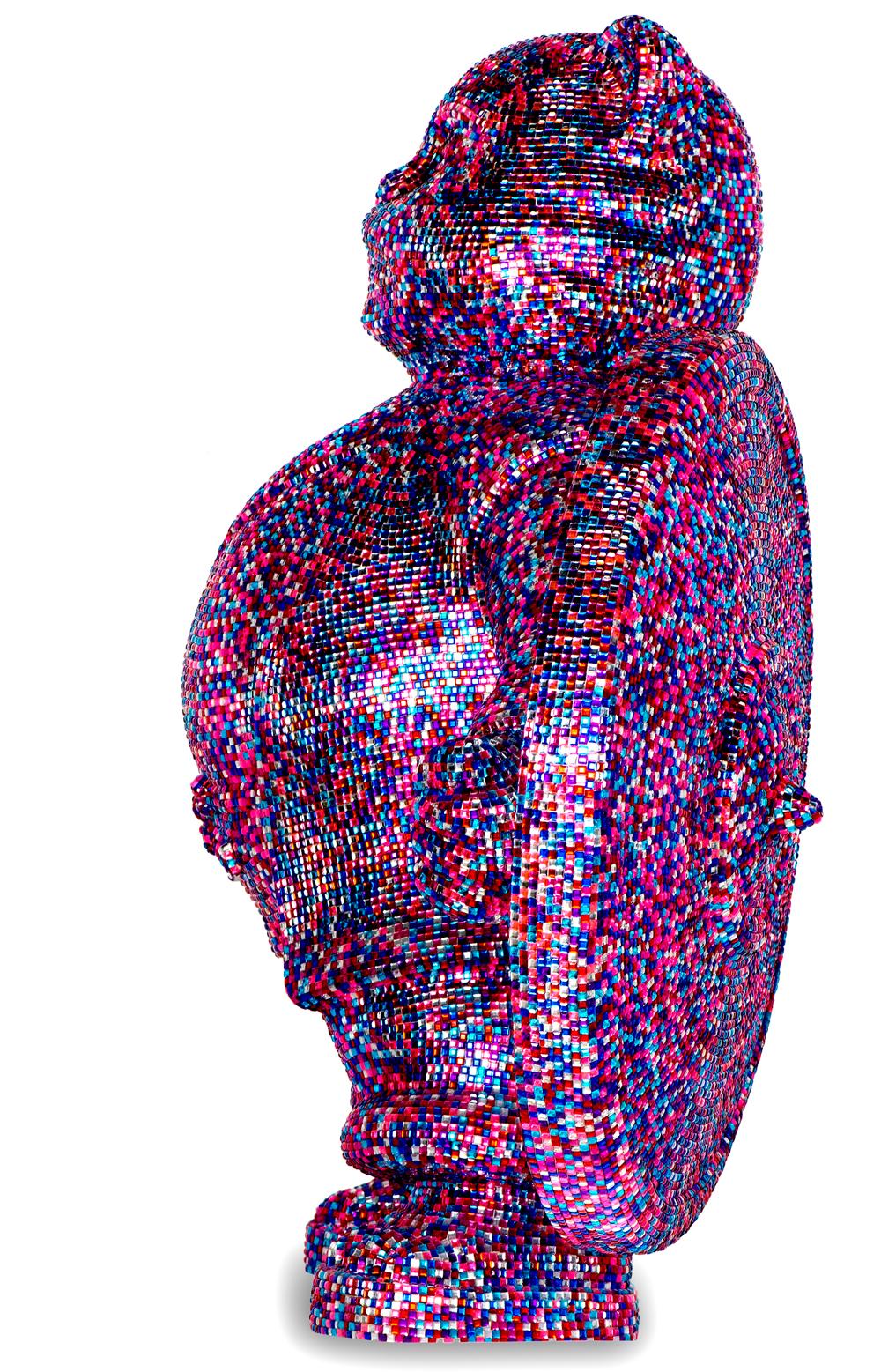 Roseate Sentinel: „Kriegerkäfer des Blush Crystal Guardian“ aus Kristall im Angebot 3