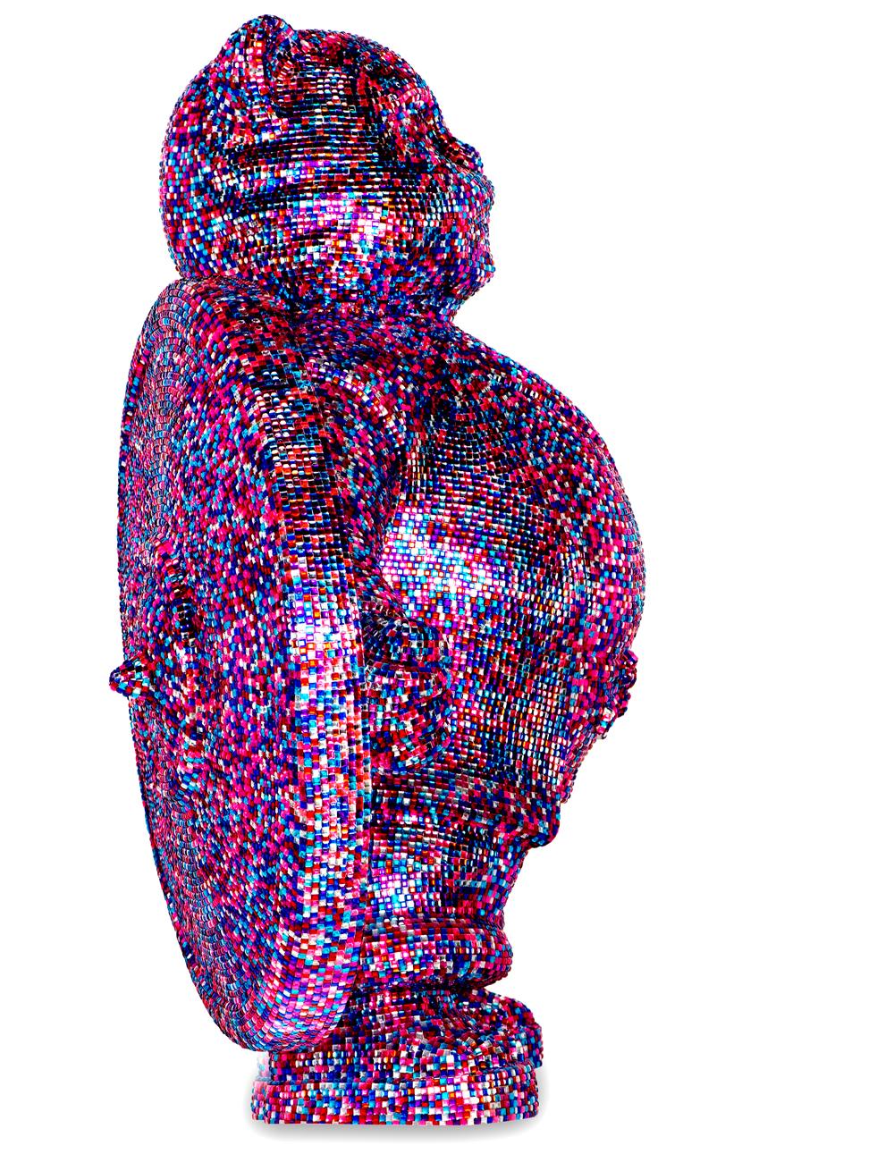 Roseate Sentinel: „Kriegerkäfer des Blush Crystal Guardian“ aus Kristall im Angebot 4