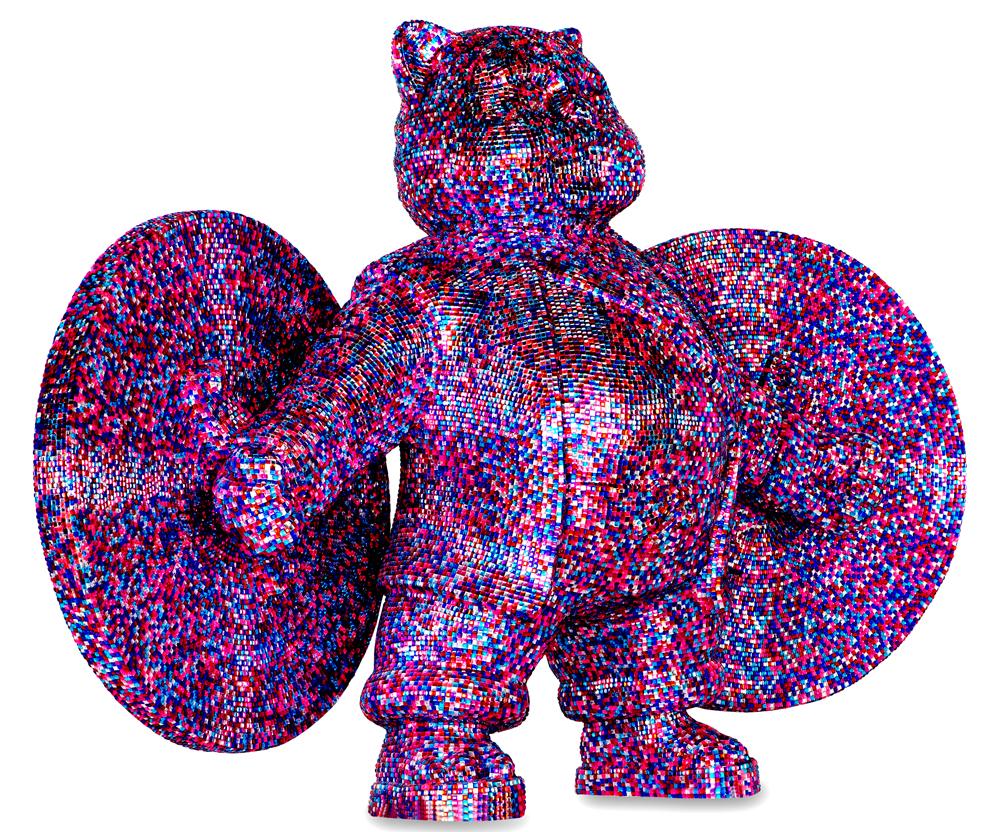 Roseate Sentinel: „Kriegerkäfer des Blush Crystal Guardian“ aus Kristall im Angebot 5