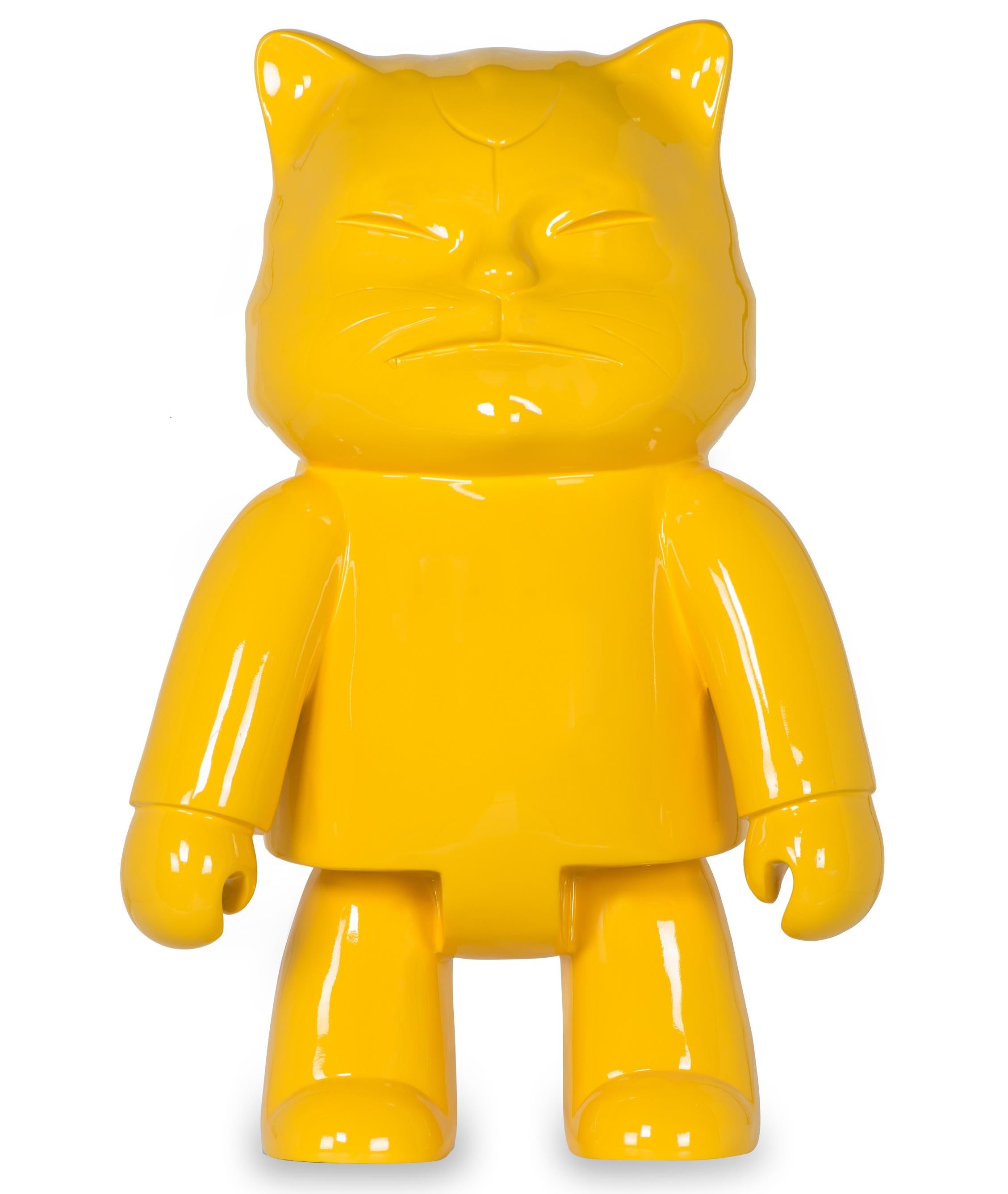 Supremo Robotcat : Maestro cibernetico di Alabastro - Sculpture Contemporaneo di HIRO ANDO