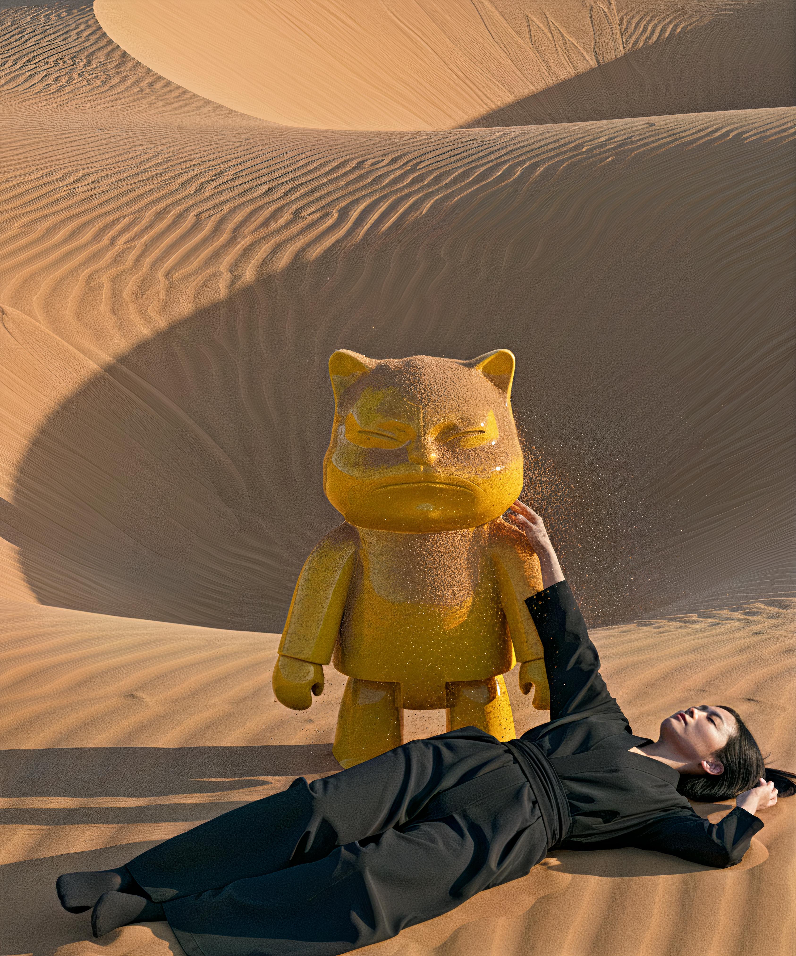 2006, edizione di 20
resina in fibra di vetro dipinta e verniciata
39 2/5 × 23 3/5 × 15 7/10 in - 100 × 60 × 40 cm
L'opera è firmata dall'artista, incisa con numero di edizione e data sotto l'opera.
Le opere d'arte sono accompagnate da un