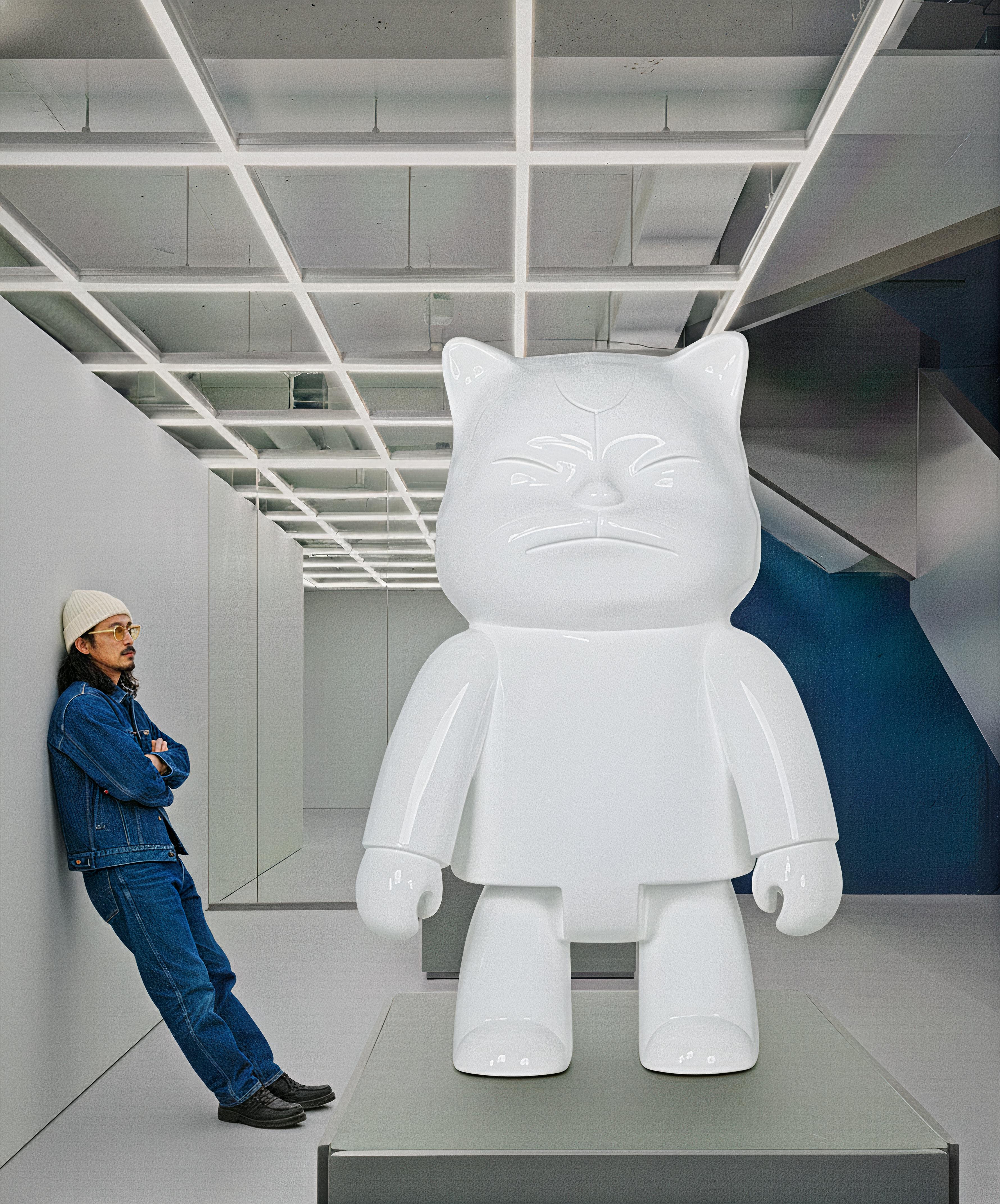 2006, edizione di 20
resina in fibra di vetro dipinta e verniciata
39 2/5 × 23 3/5 × 15 7/10 in - 100 × 60 × 40 cm
L'opera è firmata dall'artista, incisa con numero di edizione e data sotto l'opera.
Le opere d'arte sono accompagnate da un