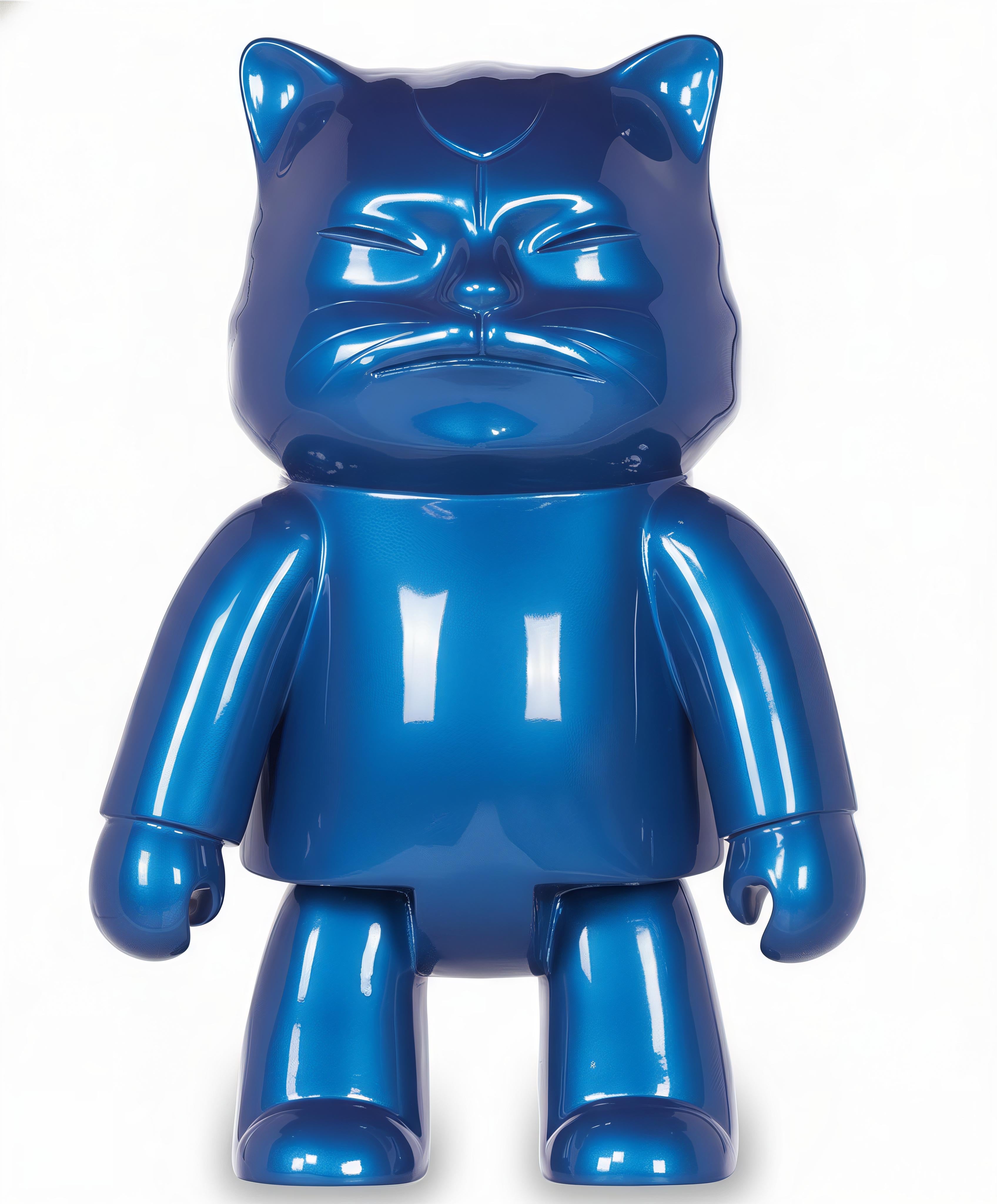 Supreme Robotcat : Azure Cybernetic Maestro - Sculpture Contemporaneo di HIRO ANDO