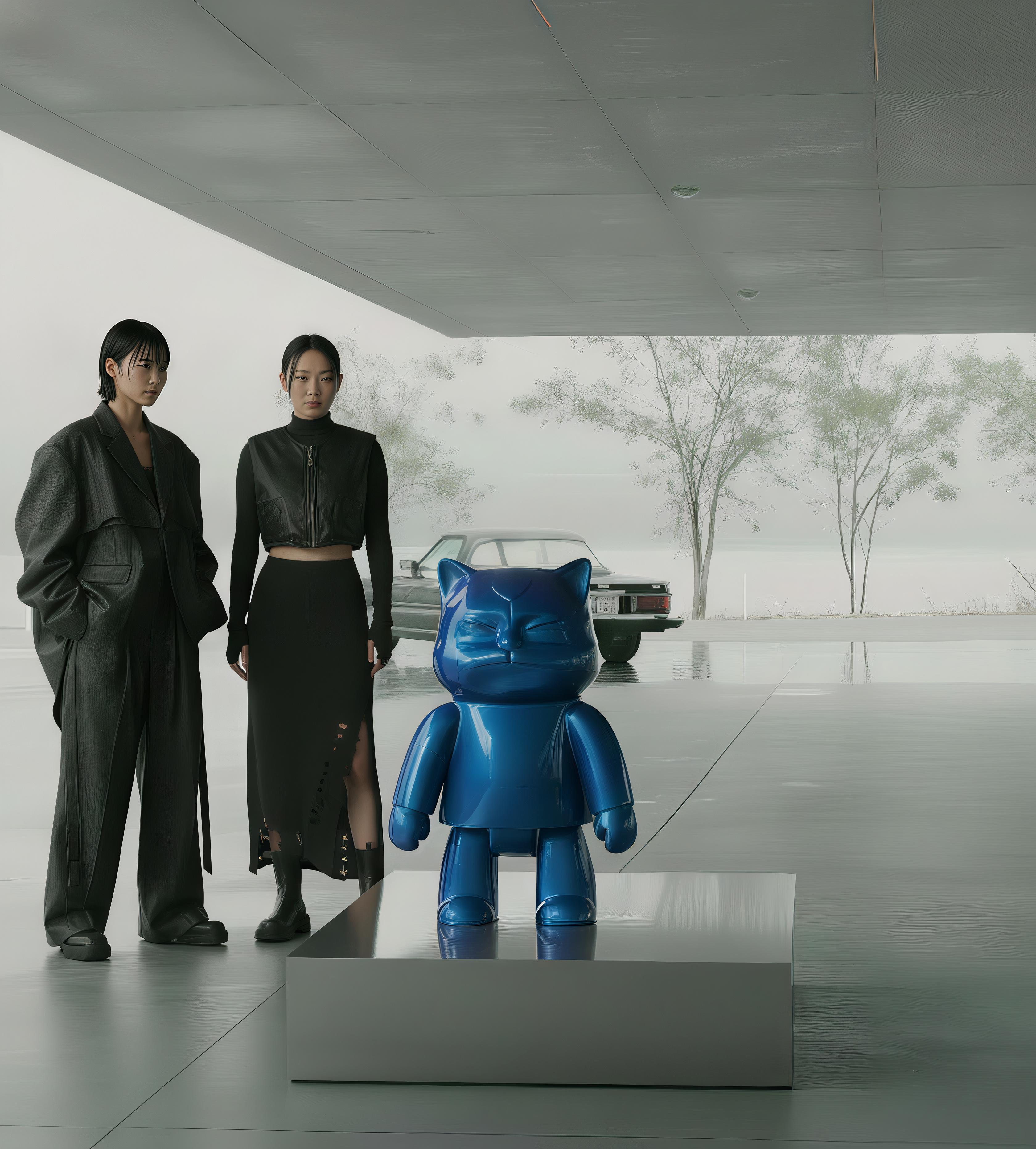 2006, edizione di 20
resina in fibra di vetro dipinta e verniciata
39 2/5 × 23 3/5 × 15 7/10 in - 100 × 60 × 40 cm
L'opera è firmata dall'artista, incisa con numero di edizione e data sotto l'opera.
Le opere d'arte sono accompagnate da un