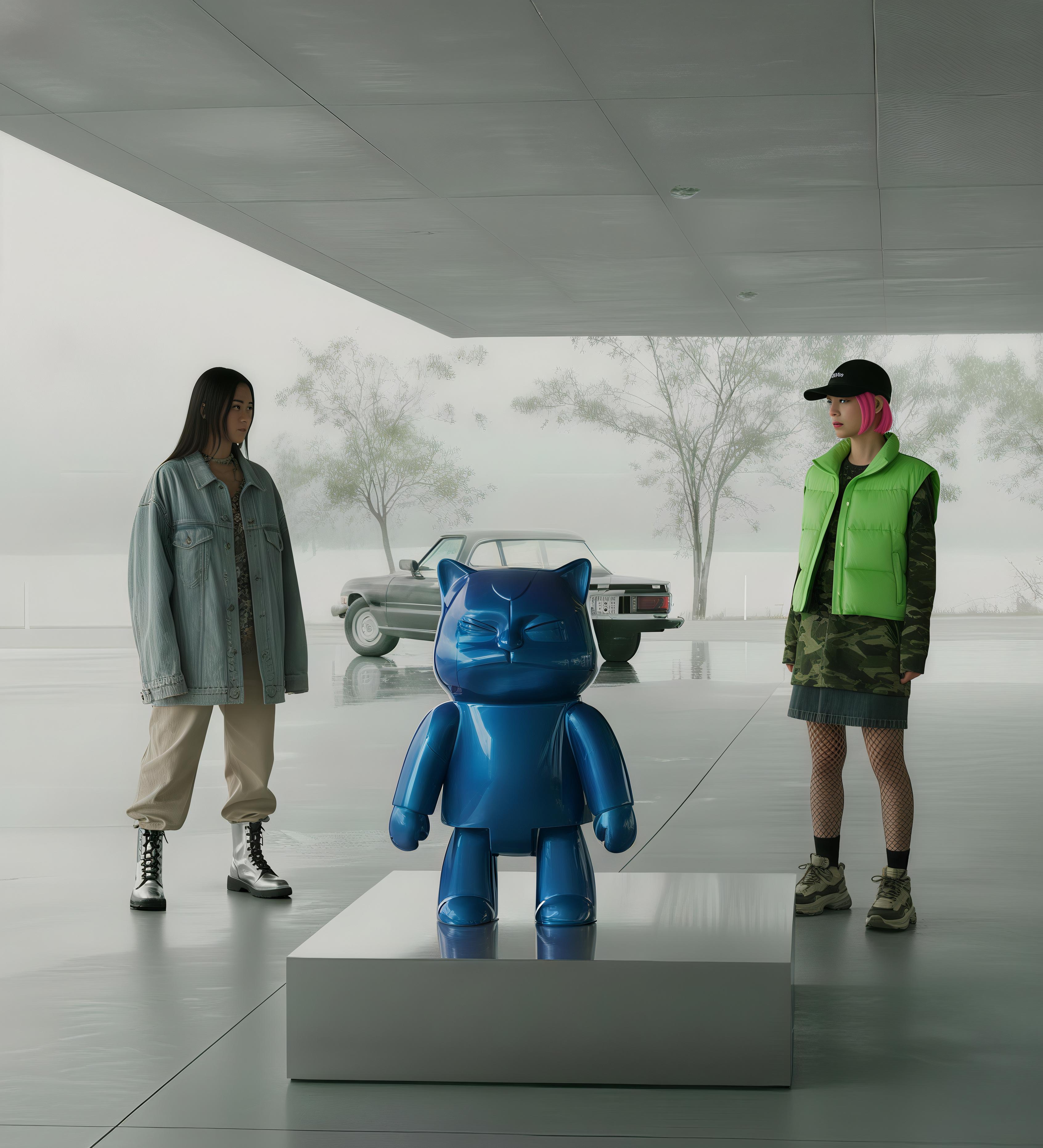 Supreme Robotcat : Azure Cybernetic Maestro in vendita 2