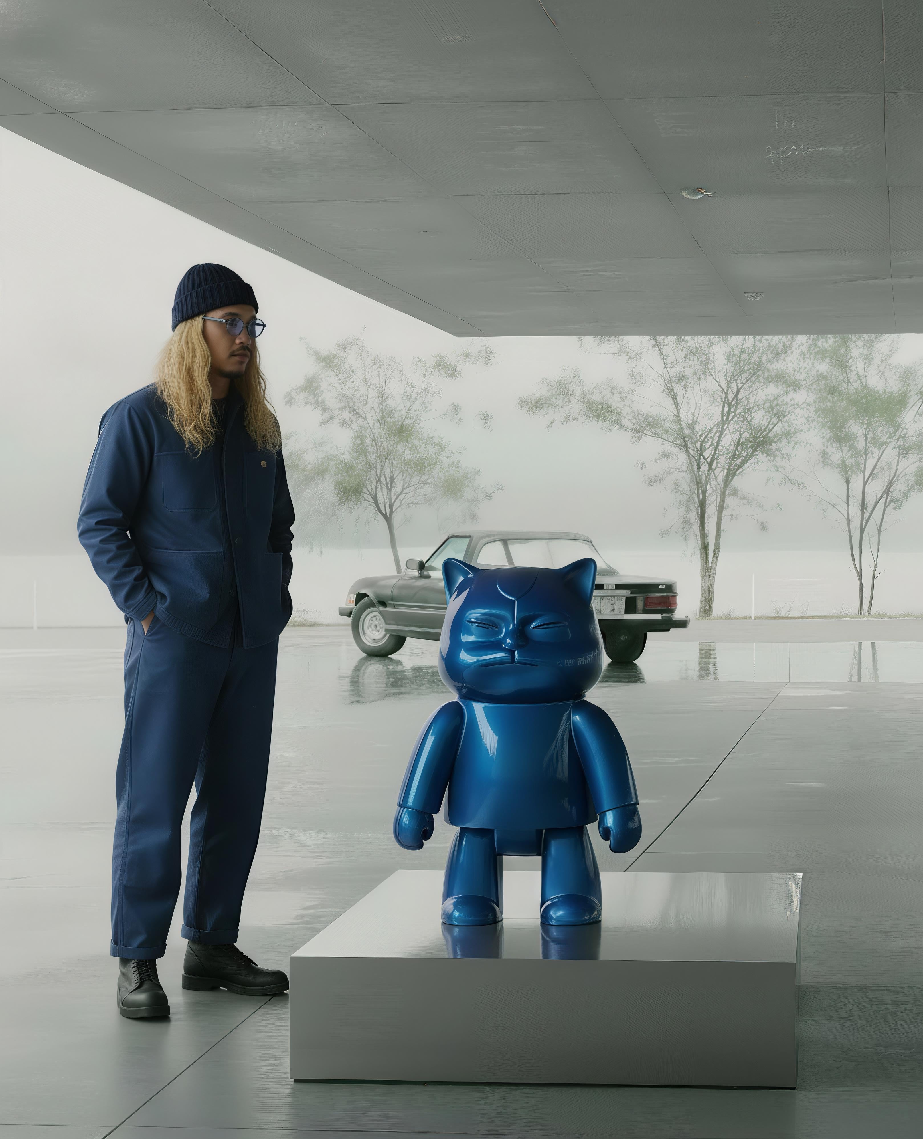 Supreme Robotcat : Azure Cybernetic Maestro in vendita 4